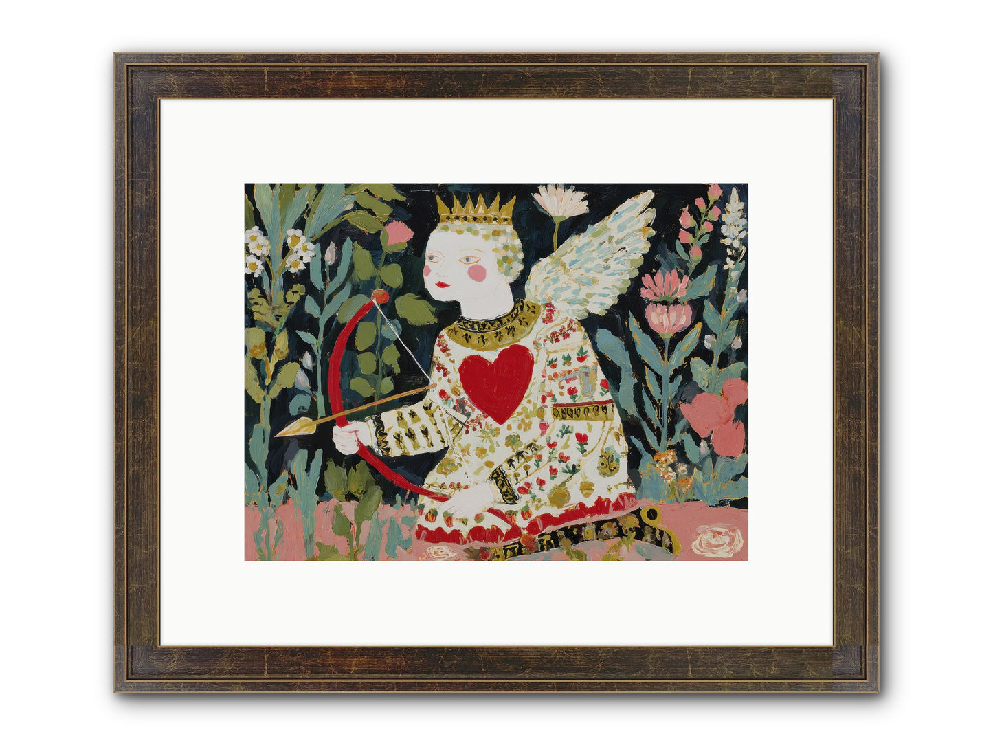 Between Us, The World Blooms Framed Print - Slimwoods Black/Gold 12x9