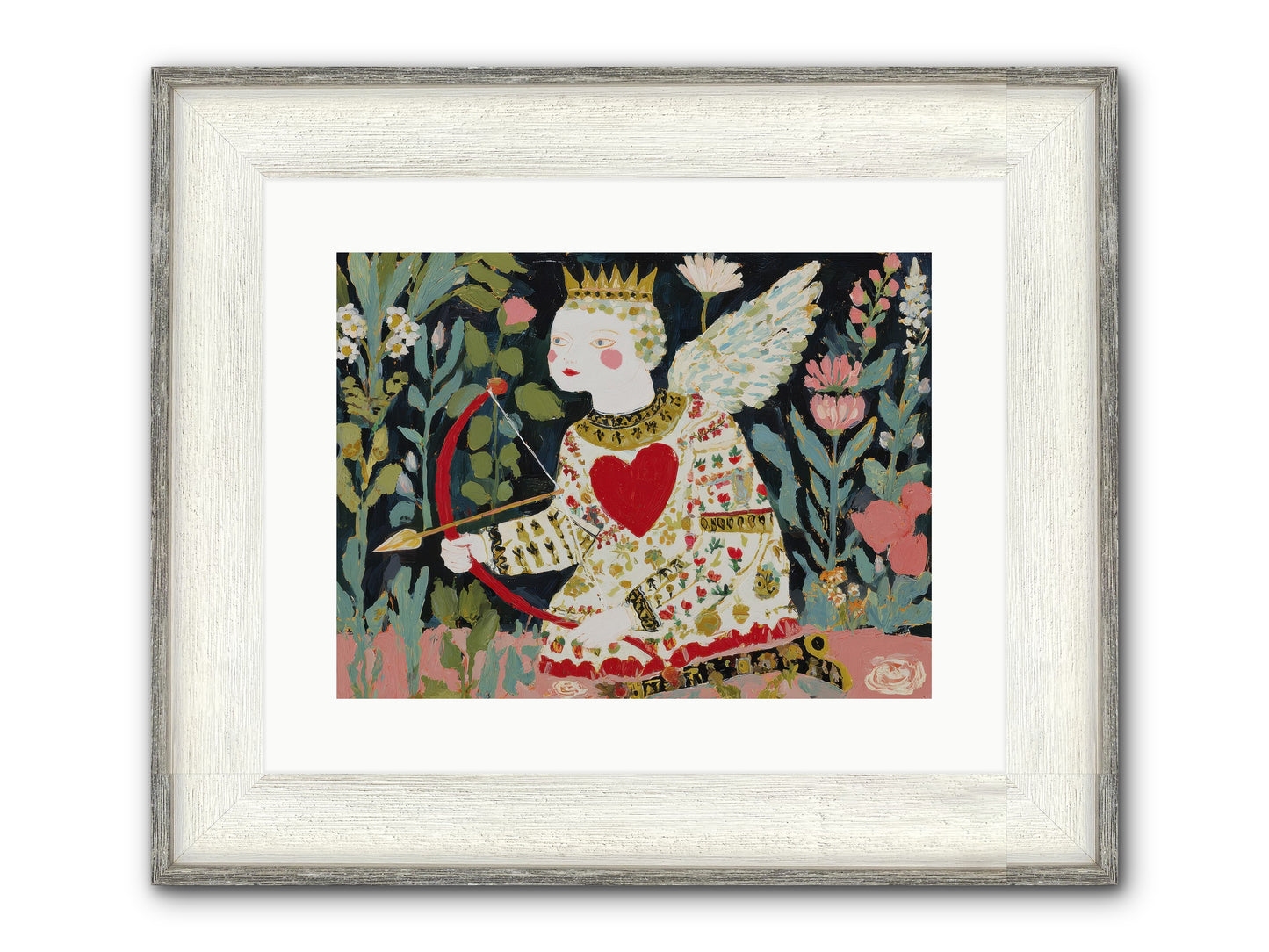Between Us, The World Blooms Framed Print - Driftwood White 16x12