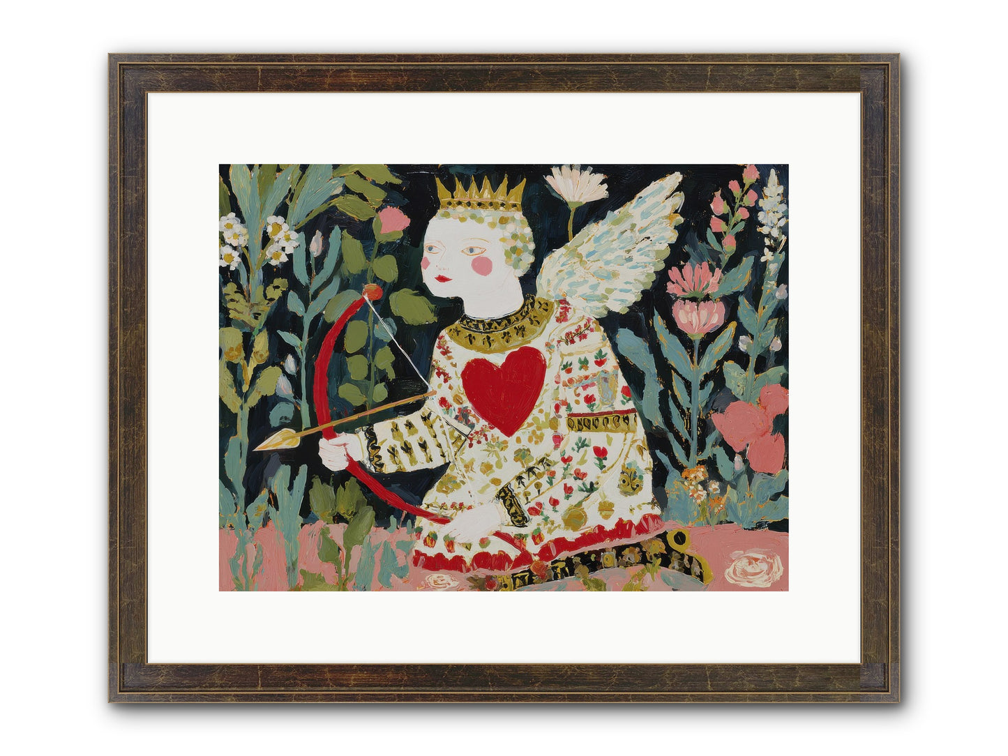Between Us, The World Blooms Framed Print - Slimwoods Black/Gold 16x12