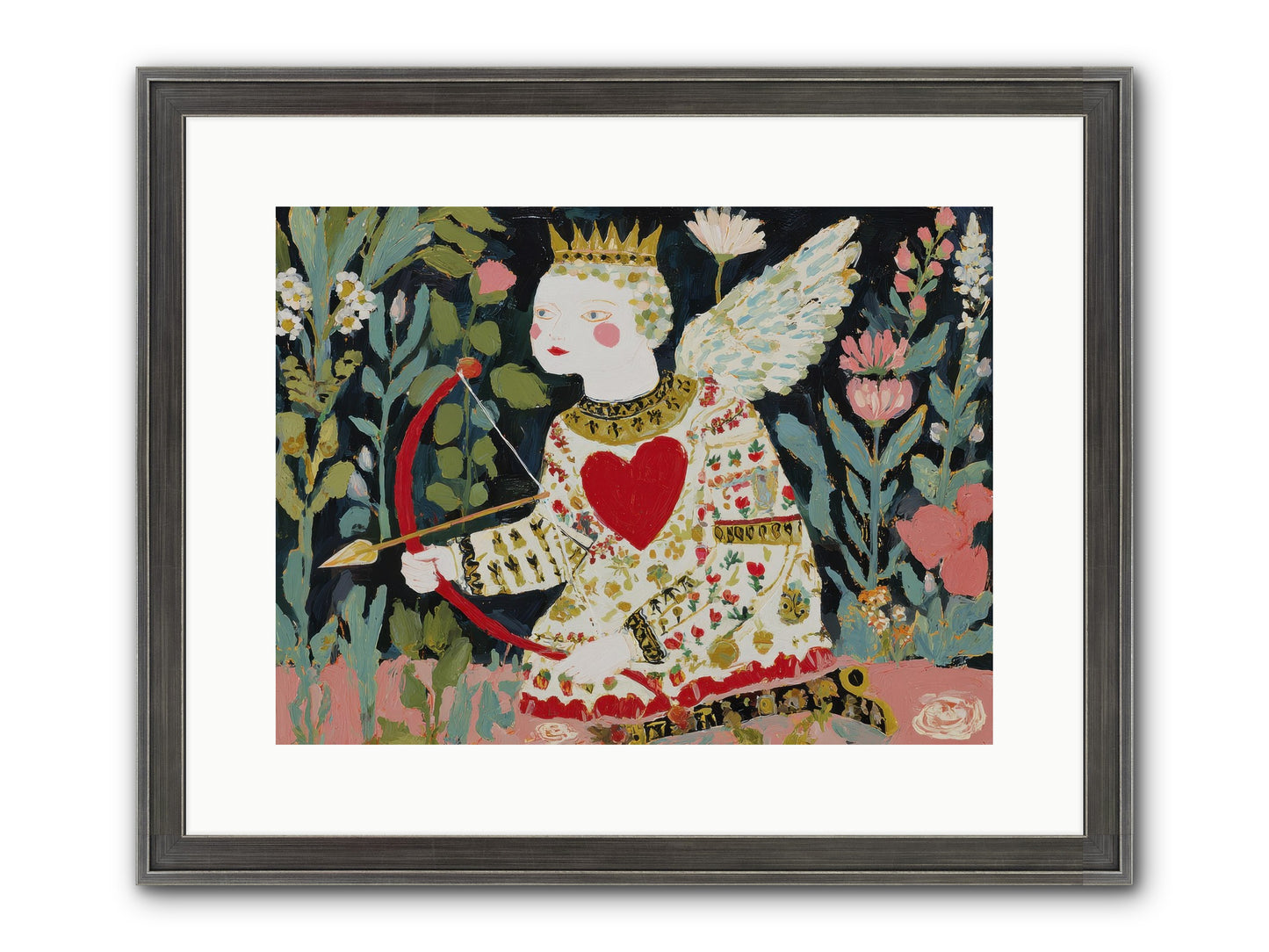 Between Us, The World Blooms Framed Print - Slimwoods Black/Silver 16x12