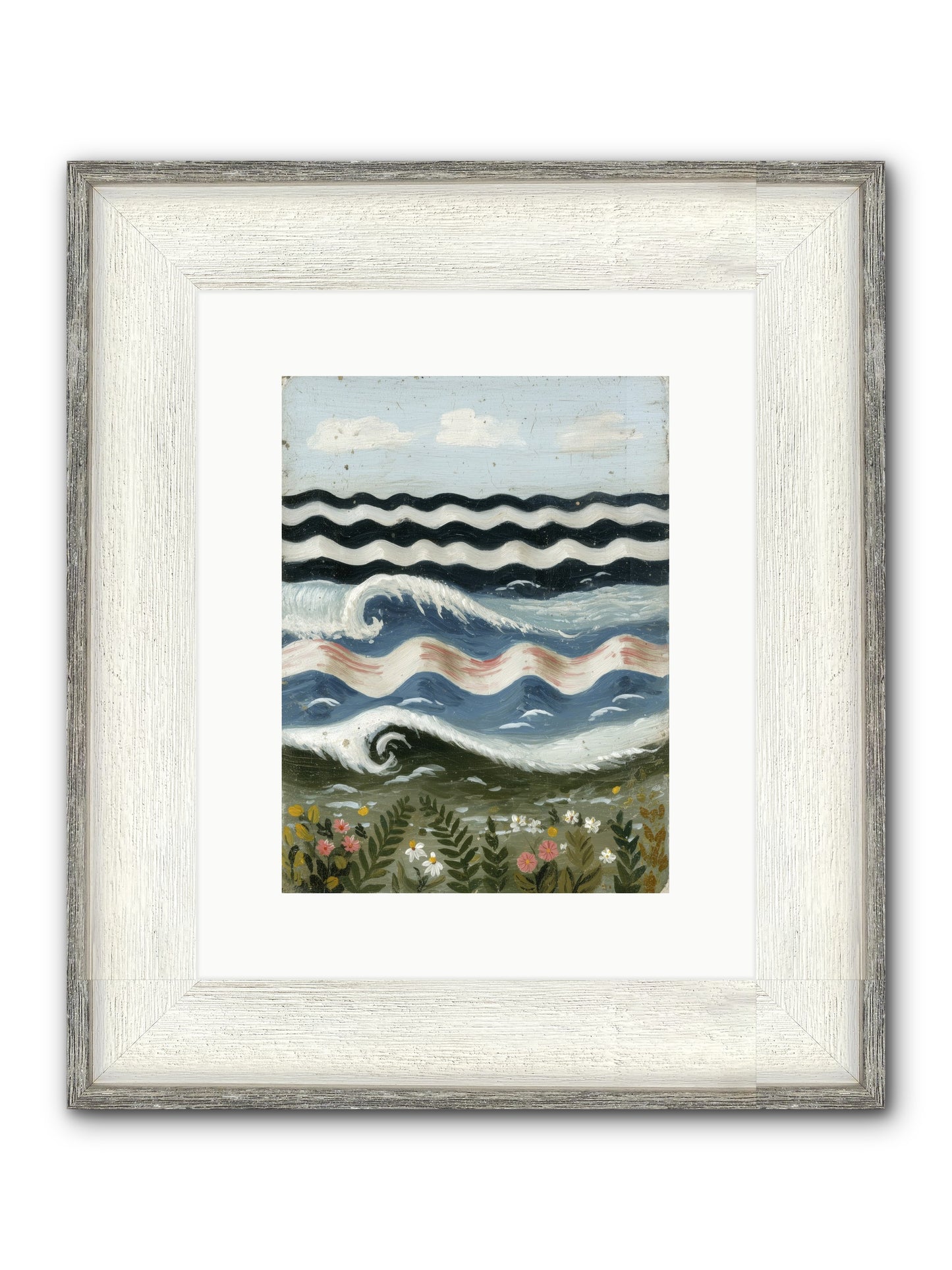 Bewitched Swells Framed Print - Driftwood White 9x12