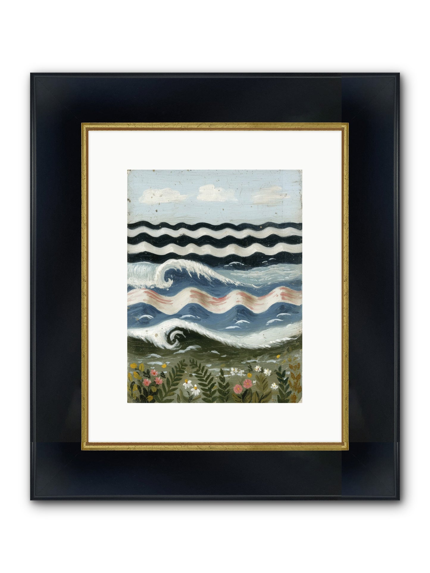 Bewitched Swells Framed Print - Wide Black w/Gold 9x12