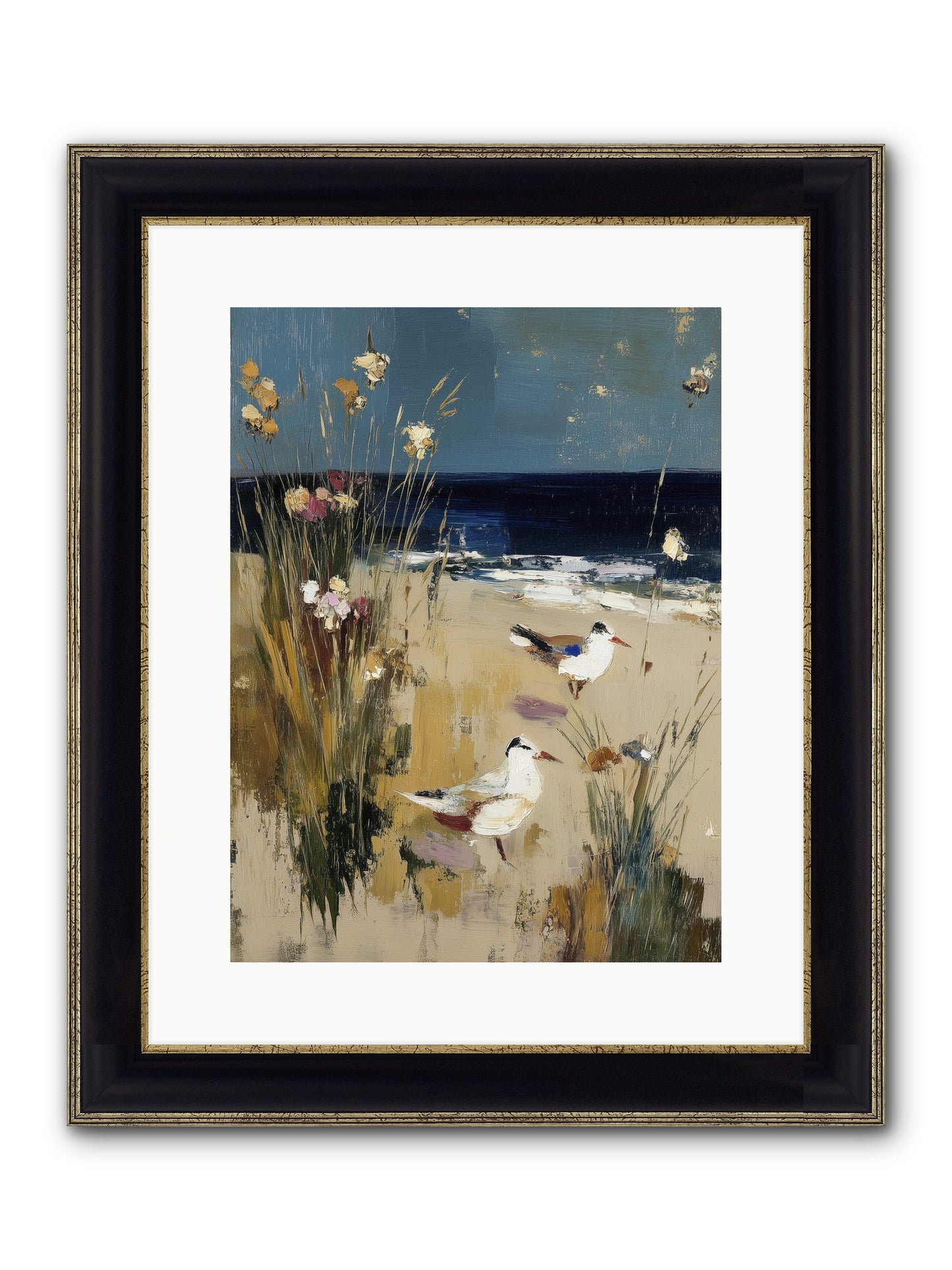 Beyond The Bend Framed Print - Black & Gold 12x16