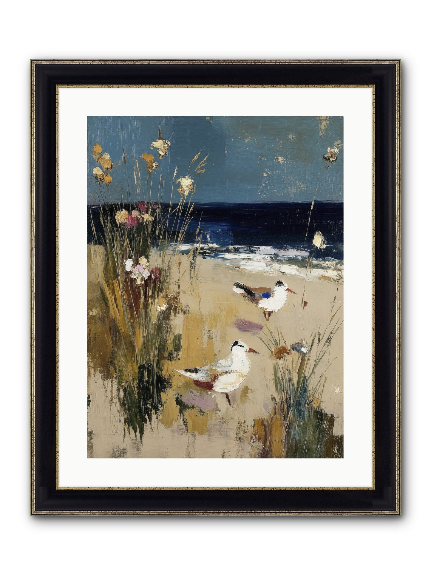Beyond The Bend Framed Print - Black & Gold 18x24