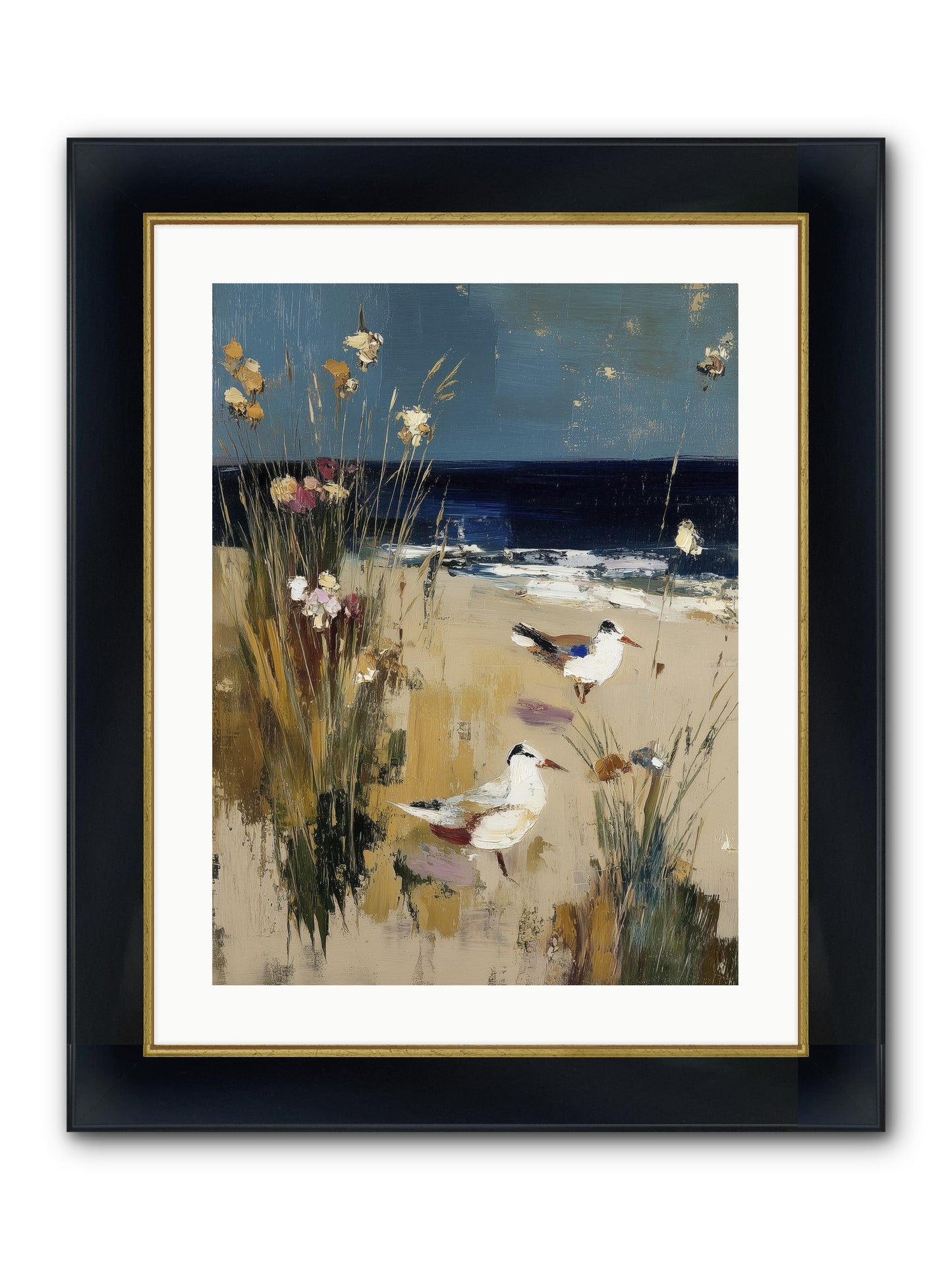 Beyond The Bend Framed Print - Wide Black w/Gold 18x24