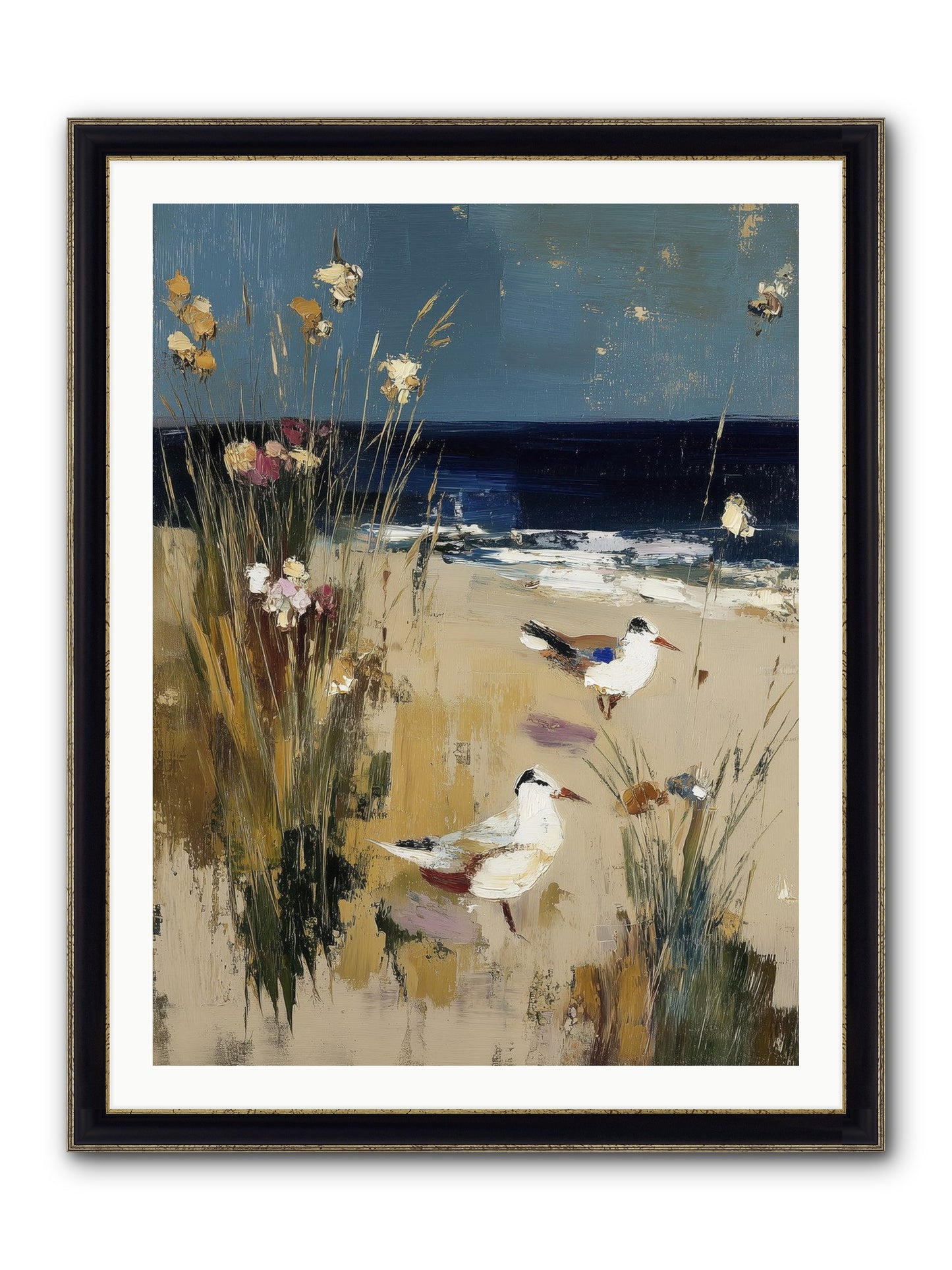 Beyond The Bend Framed Print - Black & Gold 30x40