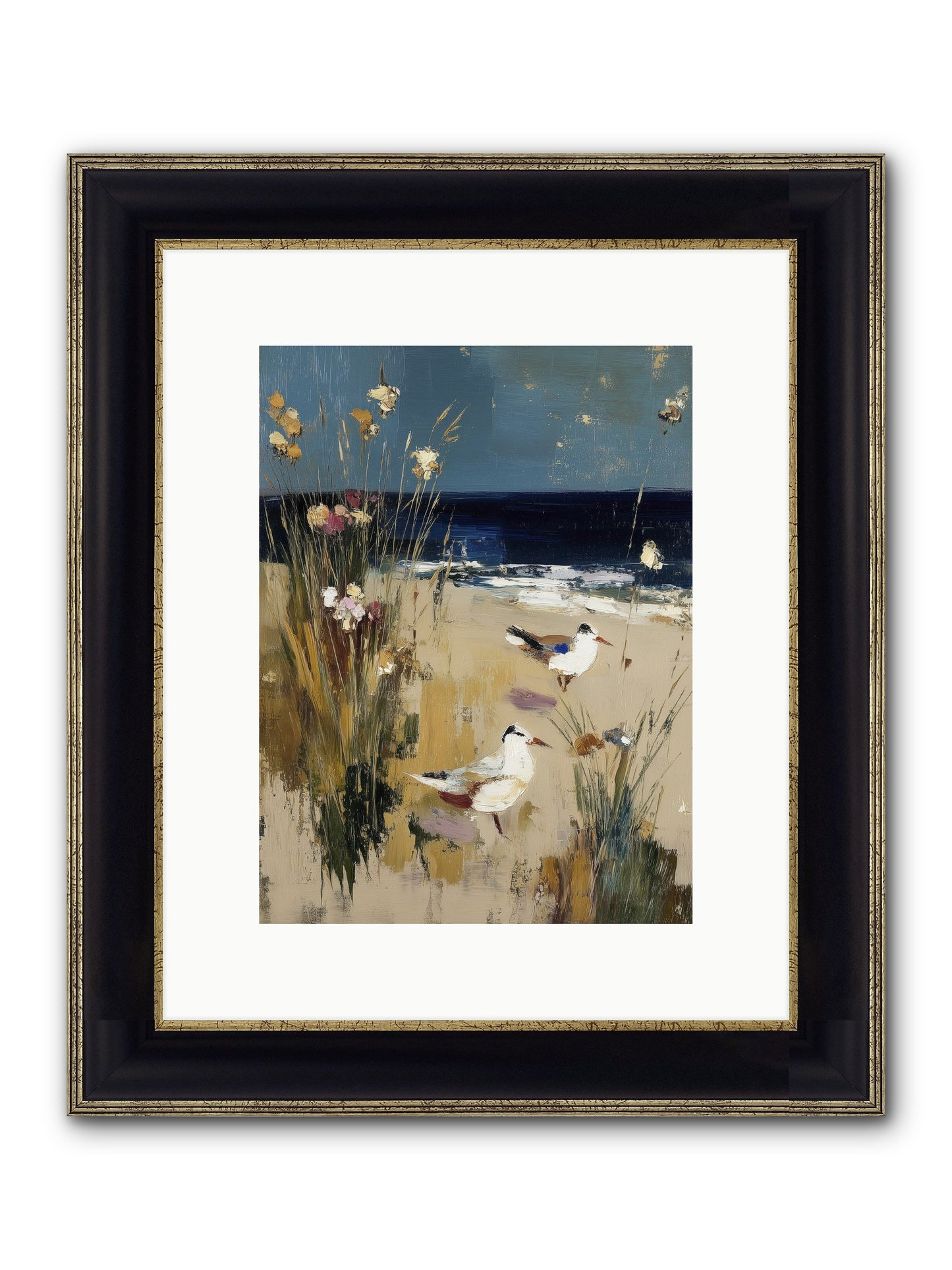 Beyond The Bend Framed Print - Black & Gold 9x12