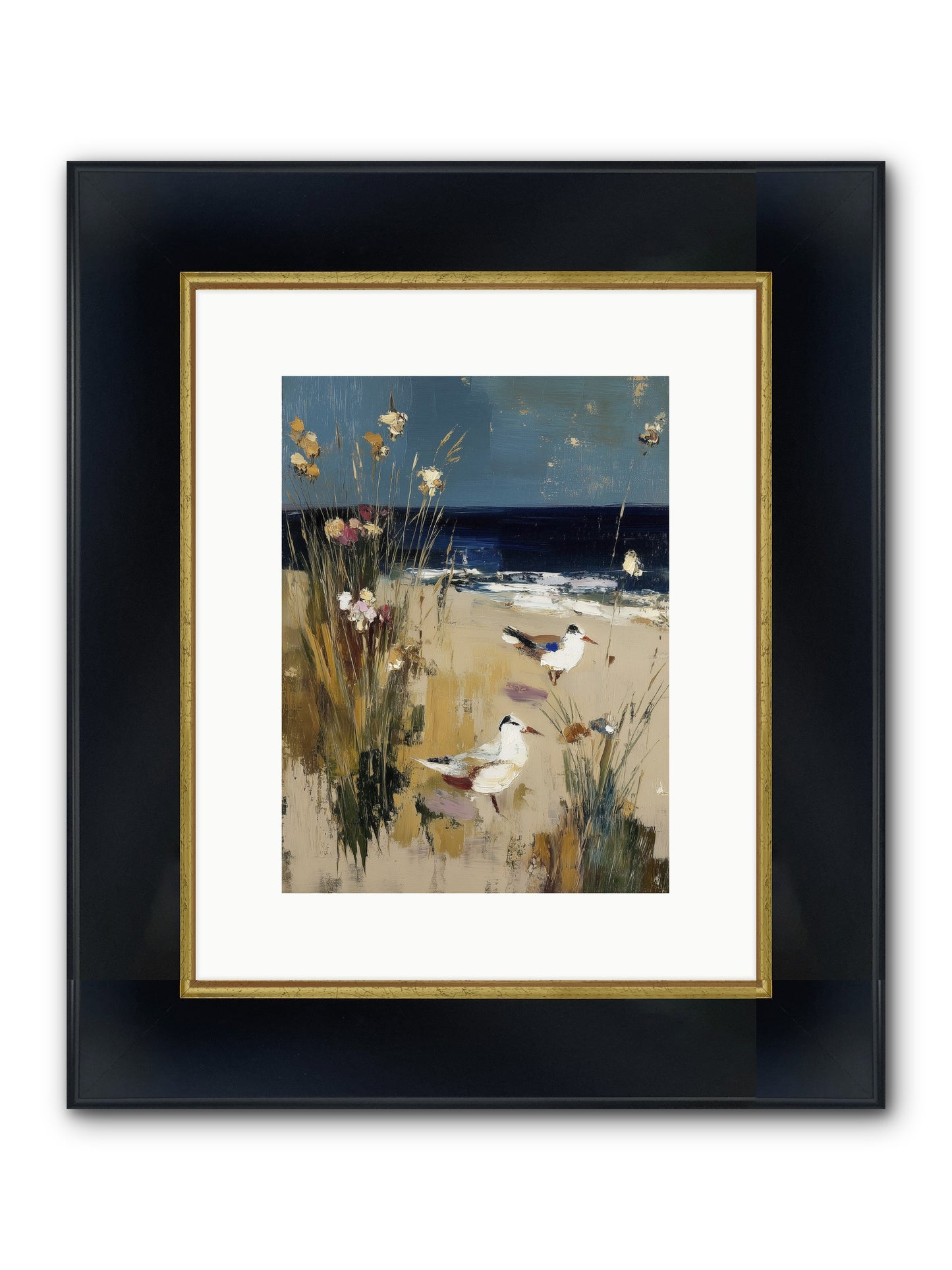 Beyond The Bend Framed Print - Wide Black w/Gold 9x12