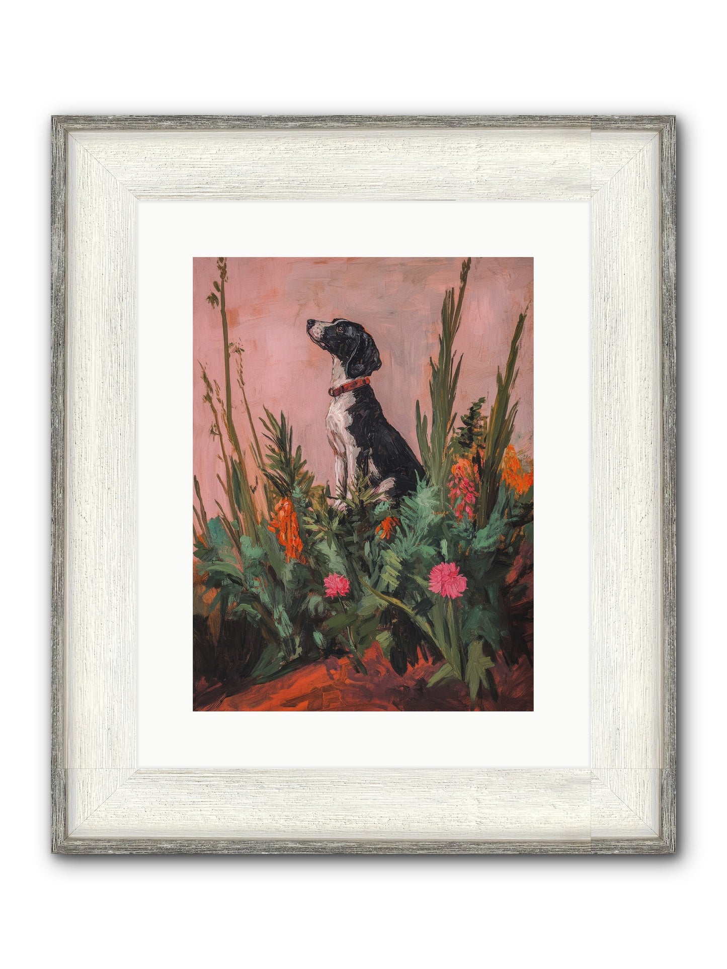 Beyond The Cattail Marsh Framed Print - Driftwood White 12x16