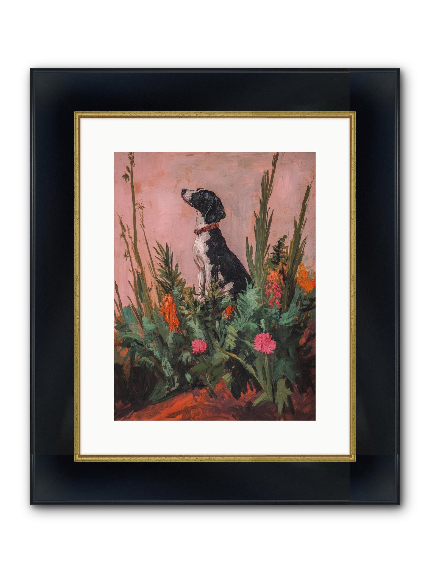 Beyond The Cattail Marsh Framed Print - Wide Black w/Gold 12x16