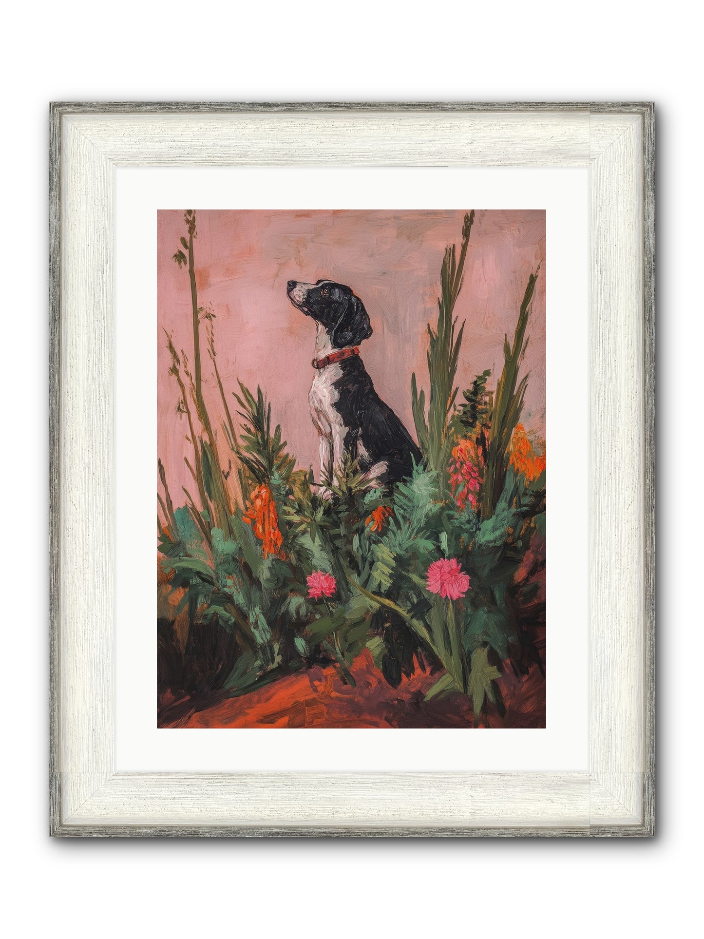 Beyond The Cattail Marsh Framed Print - Driftwood White 18x24