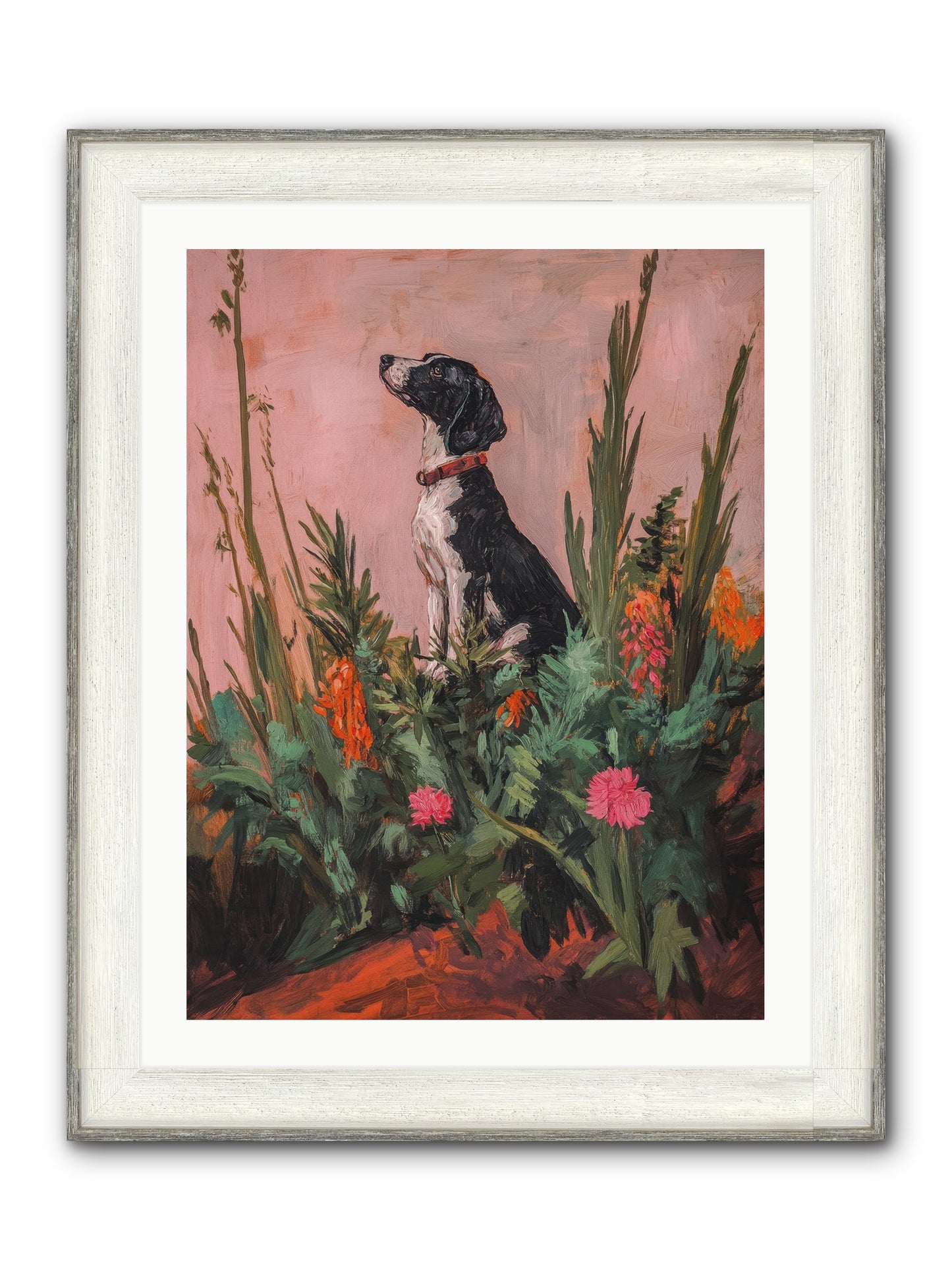 Beyond The Cattail Marsh Framed Print - Driftwood White 24x32