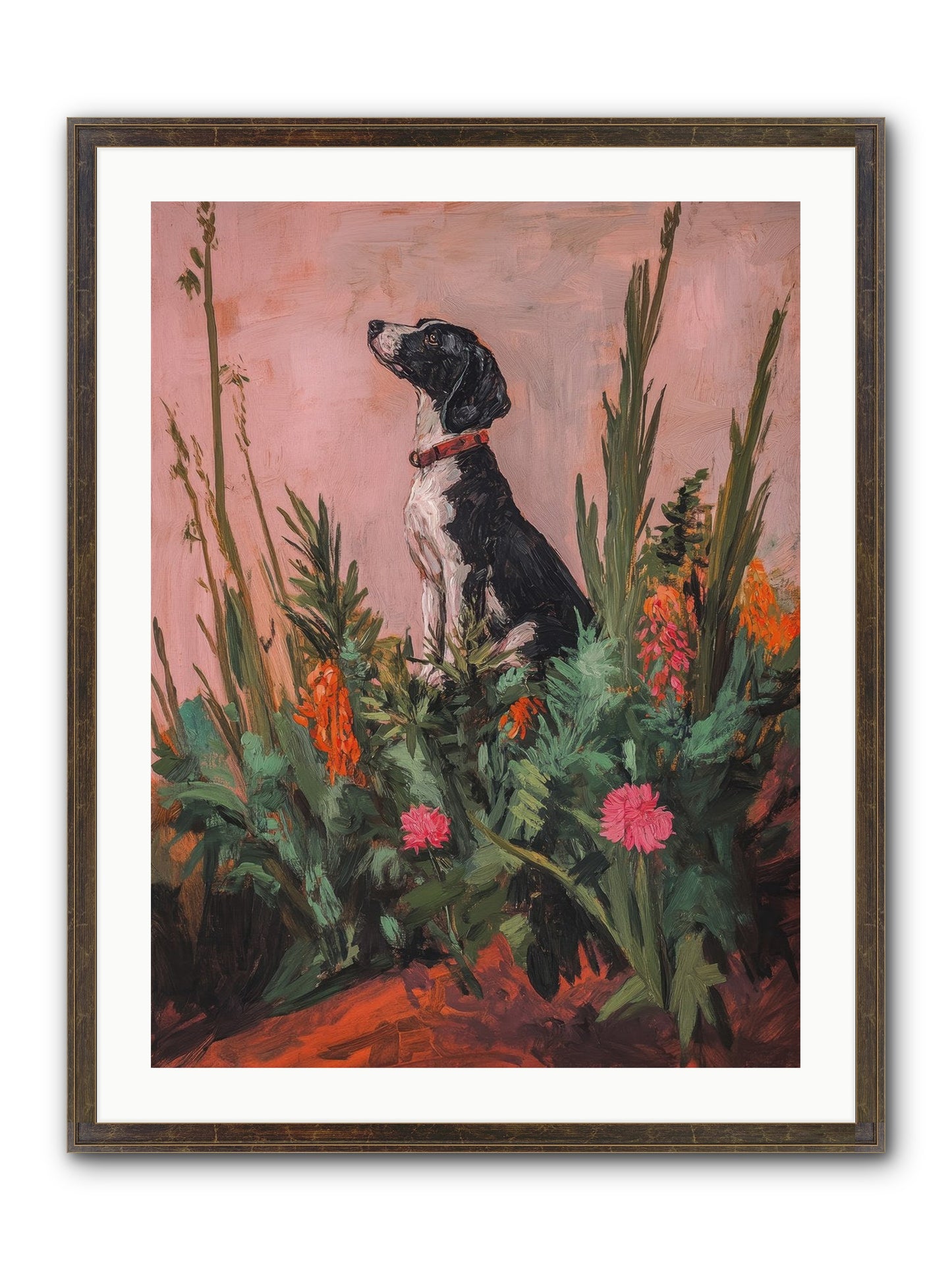 Beyond The Cattail Marsh Framed Print - Slimwoods Black/Gold 24x32
