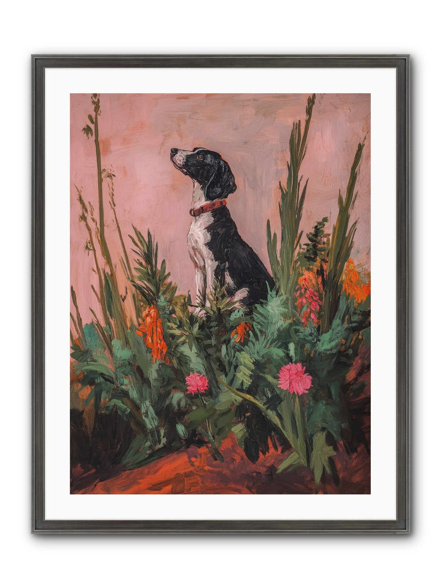 Beyond The Cattail Marsh Framed Print - Slimwoods Black/Silver 24x32