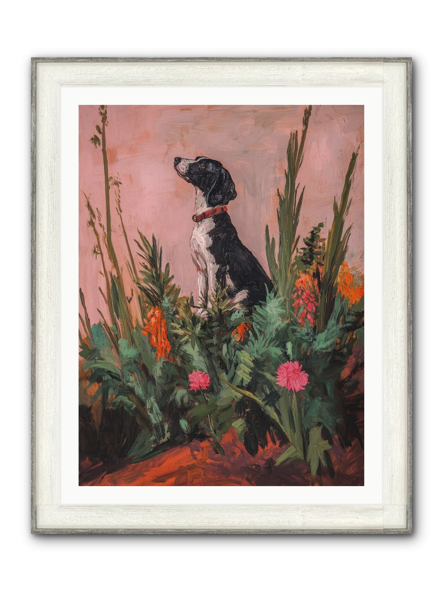 Beyond The Cattail Marsh Framed Print - Driftwood White 30x40