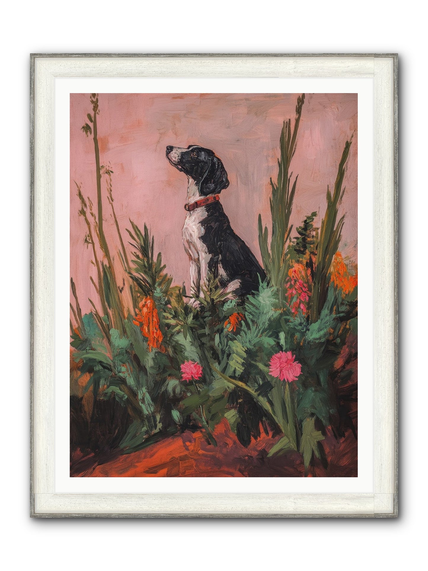 Beyond The Cattail Marsh Framed Print - Driftwood White 36x48
