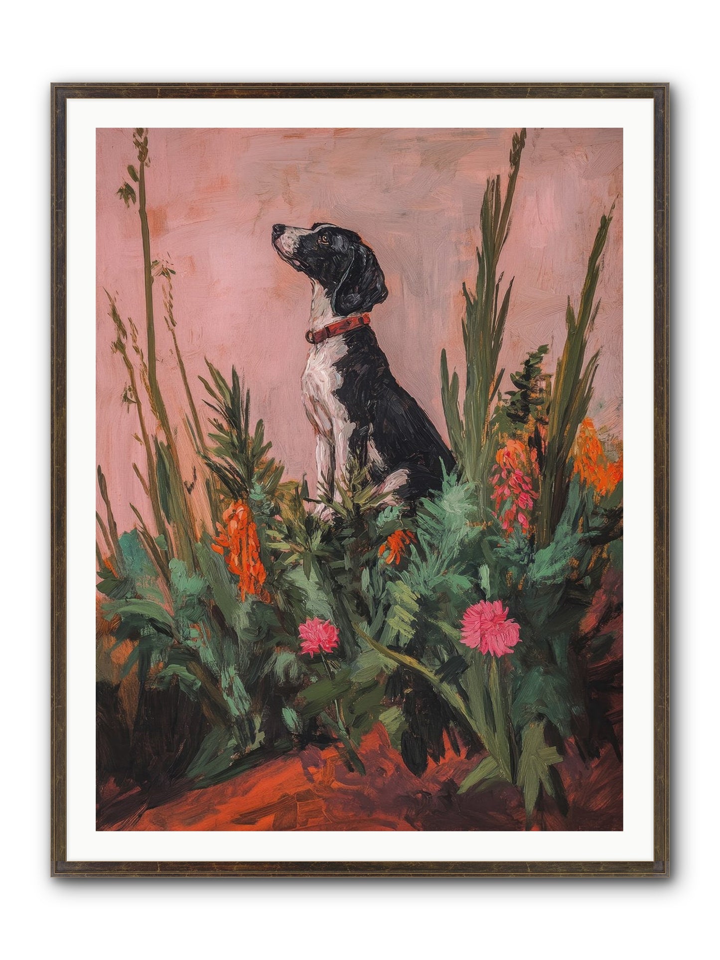 Beyond The Cattail Marsh Framed Print - Slimwoods Black/Gold 36x48