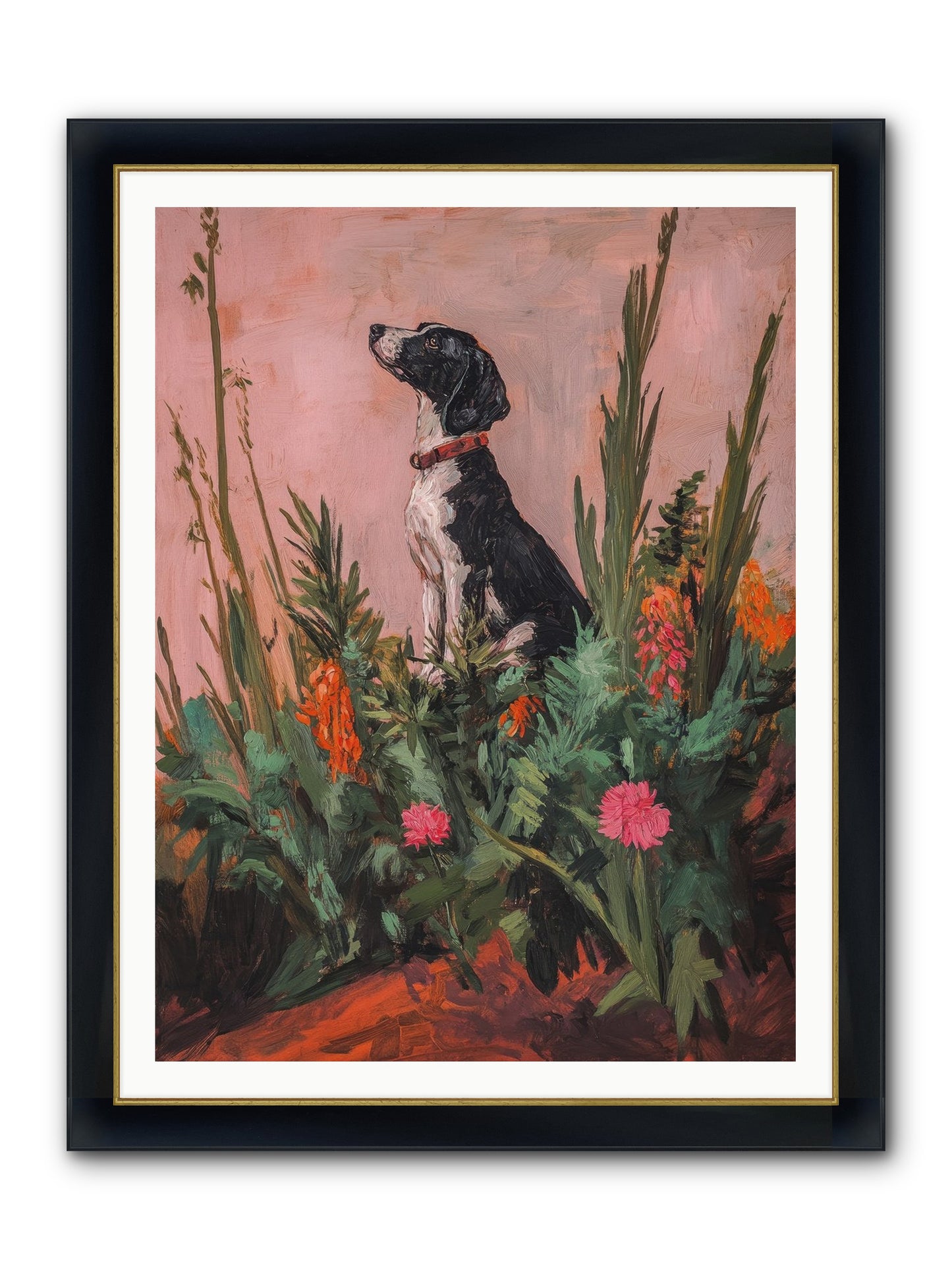 Beyond The Cattail Marsh Framed Print - Wide Black w/Gold 36x48