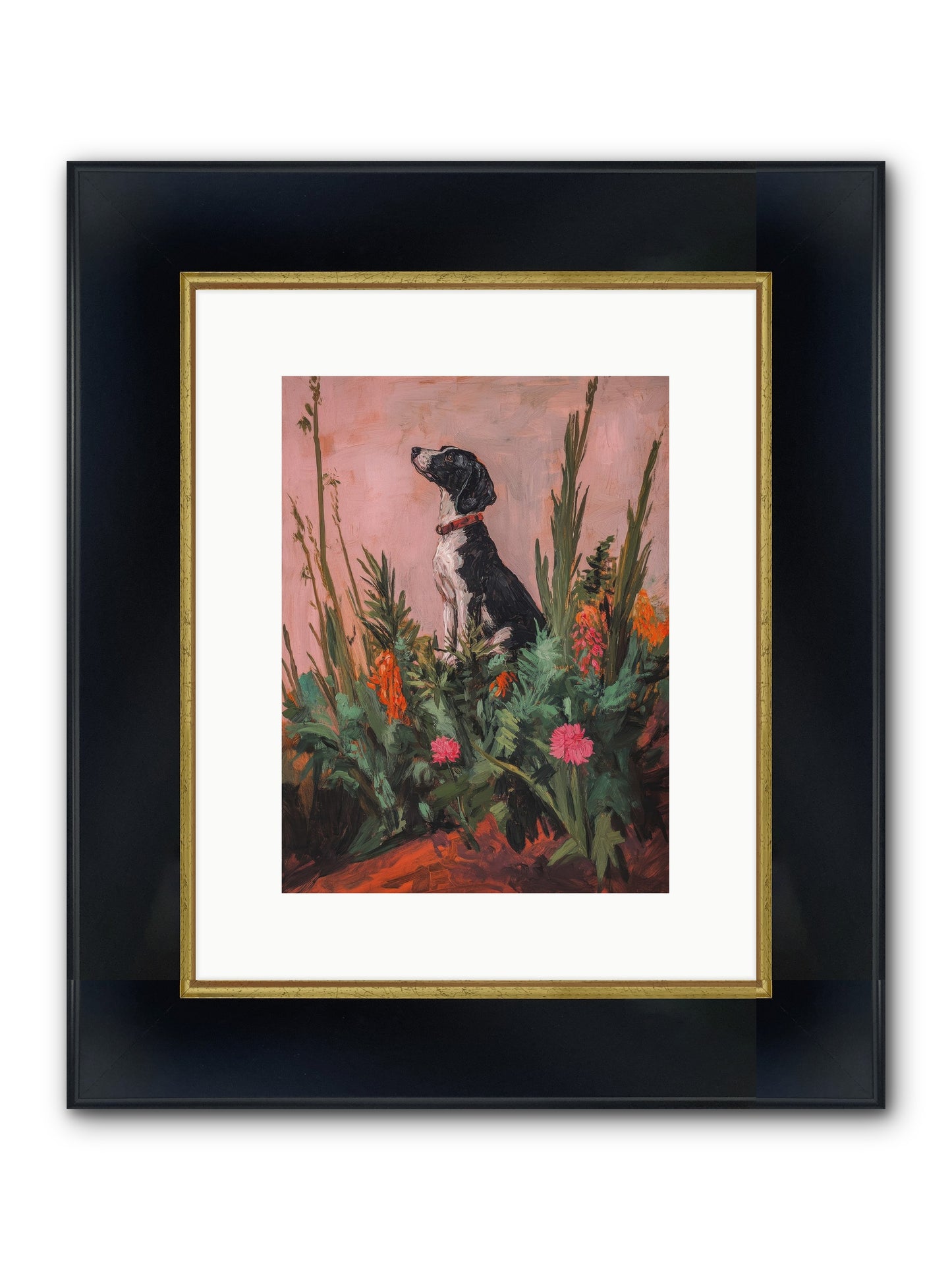 Beyond The Cattail Marsh Framed Print - Wide Black w/Gold 9x12