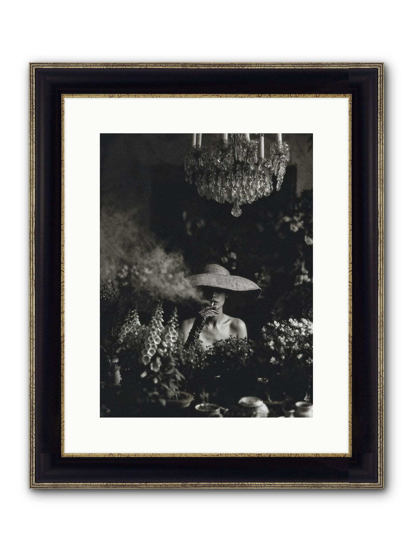 Beyond the Garden Wall Framed Print - Black & Gold 12x16