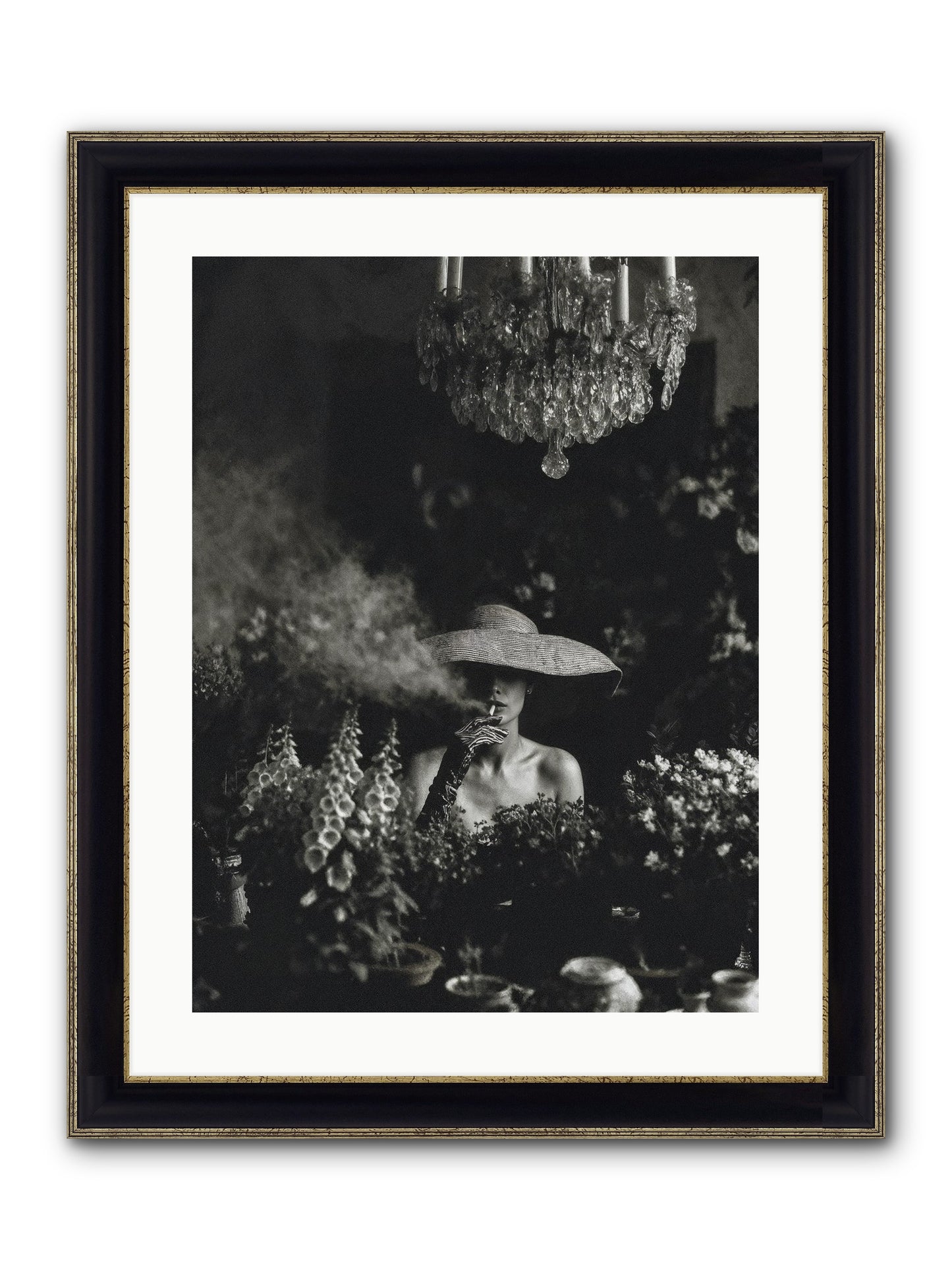 Beyond the Garden Wall Framed Print - Black & Gold 18x24