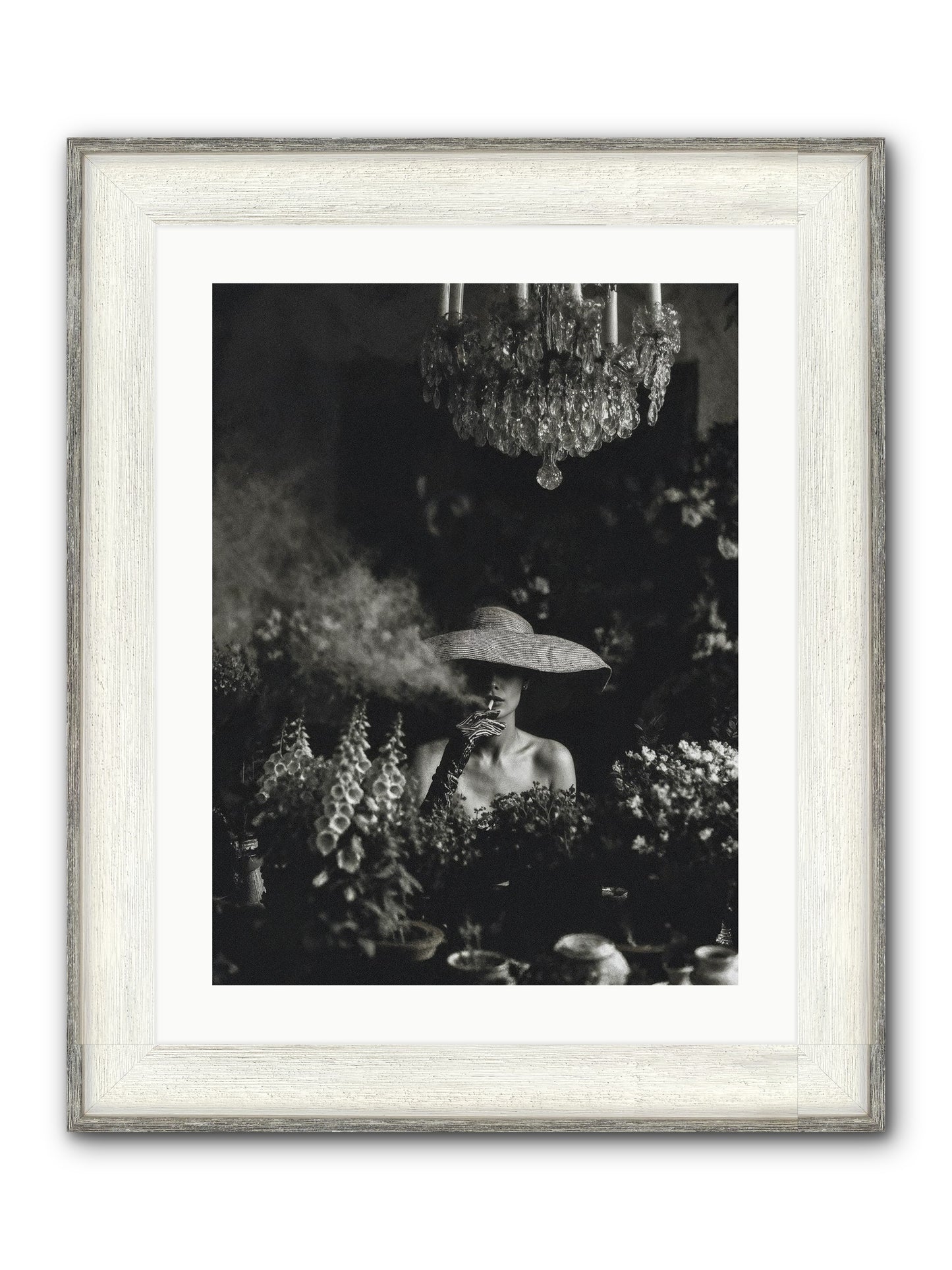 Beyond the Garden Wall Framed Print - Driftwood White 18x24