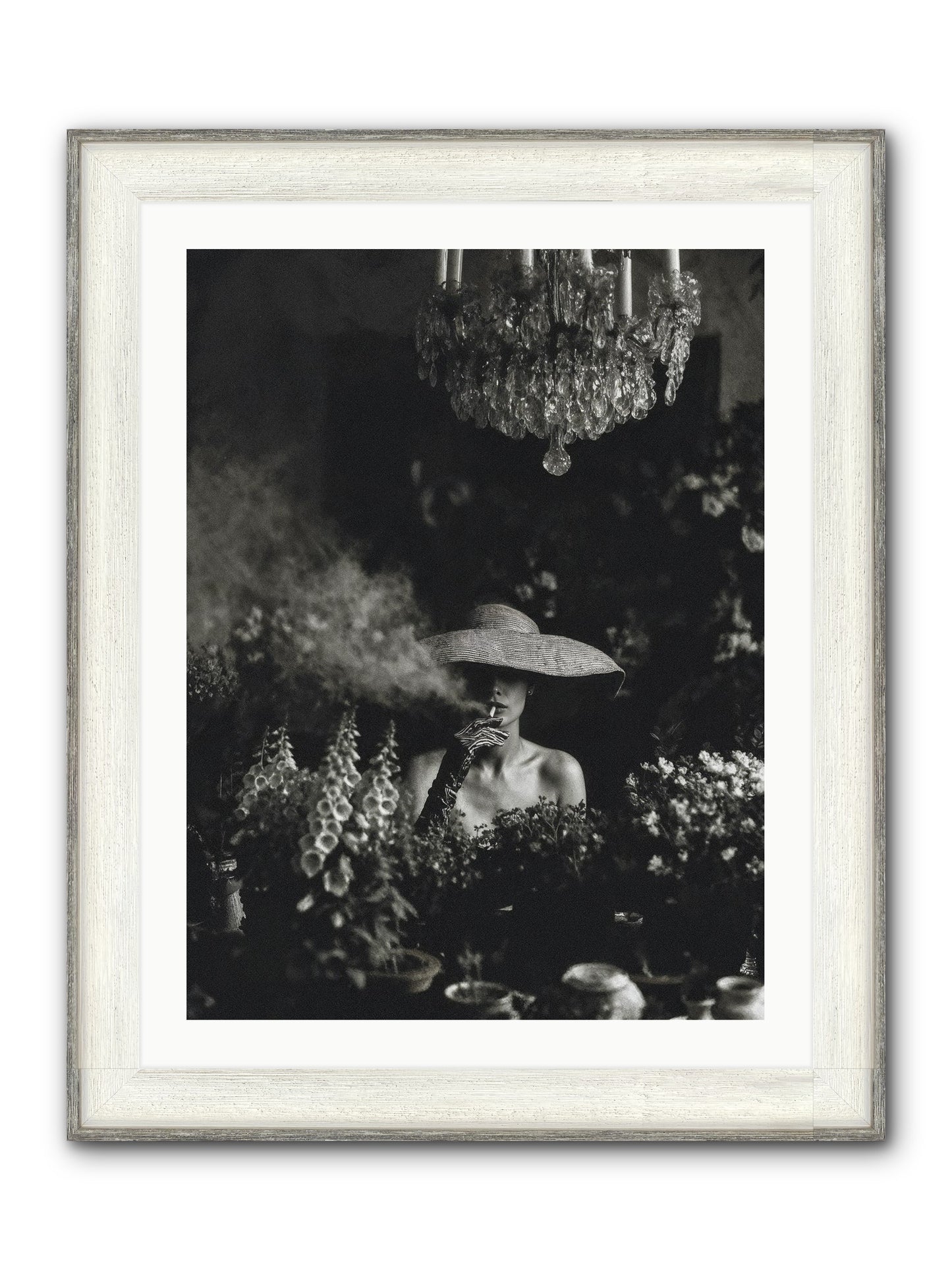 Beyond the Garden Wall Framed Print - Driftwood White 24x32