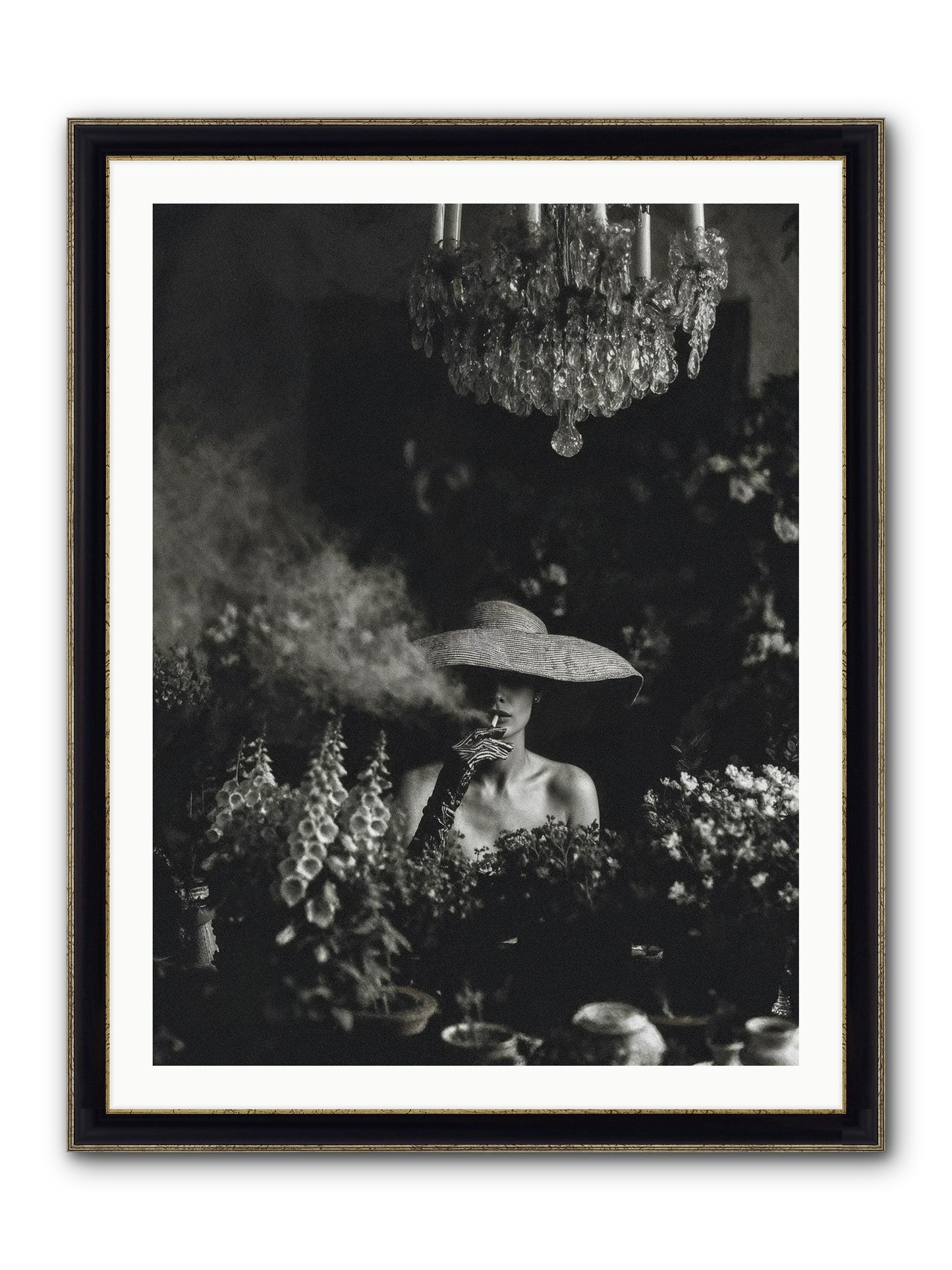 Beyond the Garden Wall Framed Print - Black & Gold 30x40