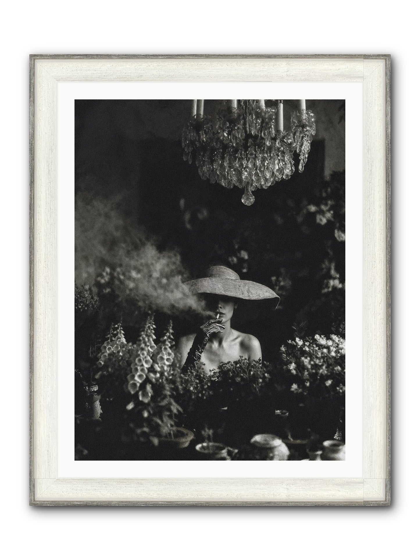 Beyond the Garden Wall Framed Print - Driftwood White 30x40