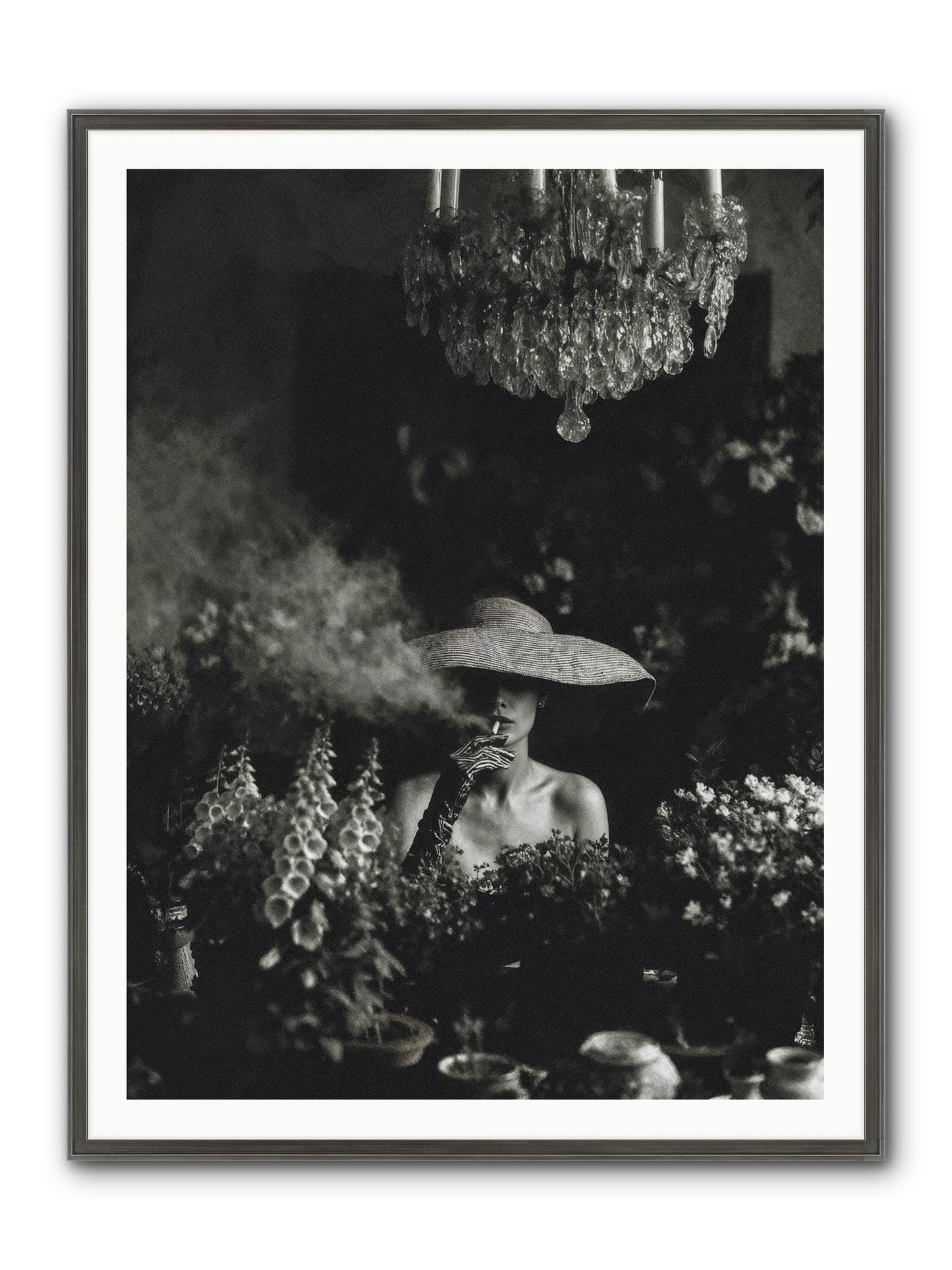 Beyond the Garden Wall Framed Print - Slimwoods Black/Silver 36x48