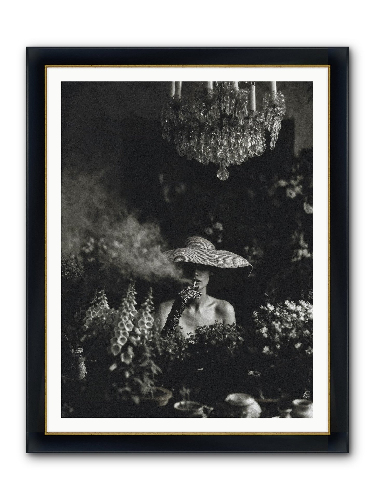 Beyond the Garden Wall Framed Print - Wide Black w/Gold 36x48