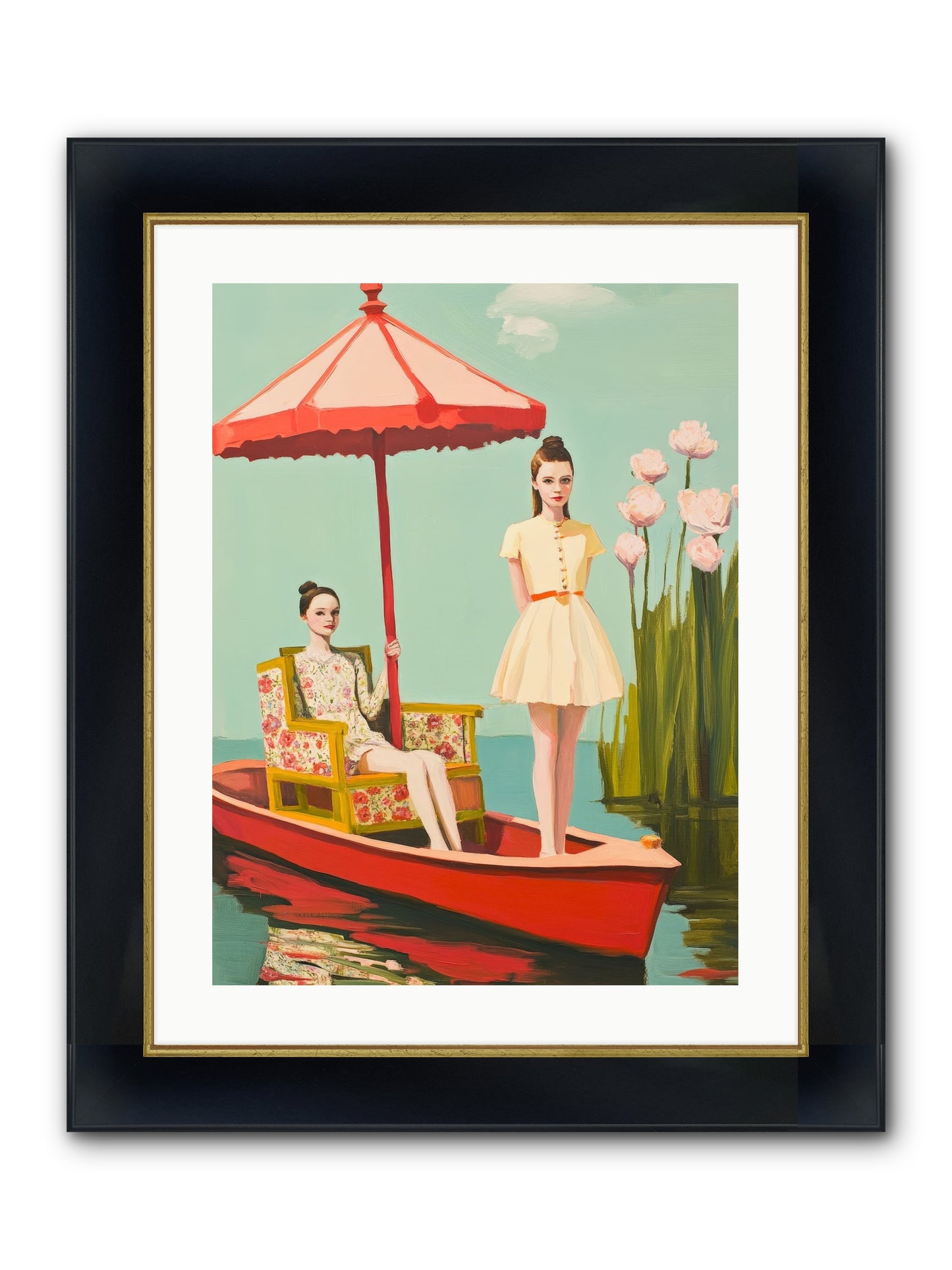 Beyond Tomorrow Framed Print - Wide Black w/Gold 18x24