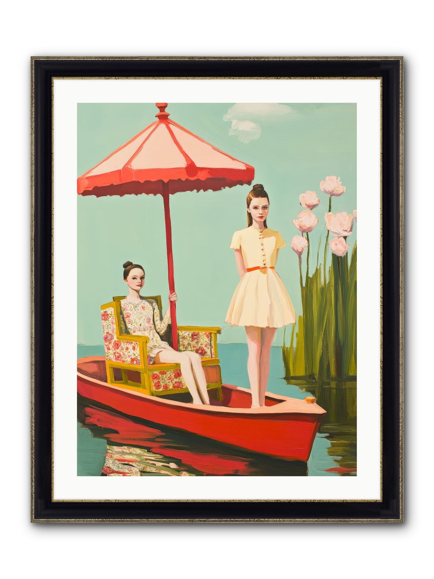 Beyond Tomorrow Framed Print - Black & Gold 24x32
