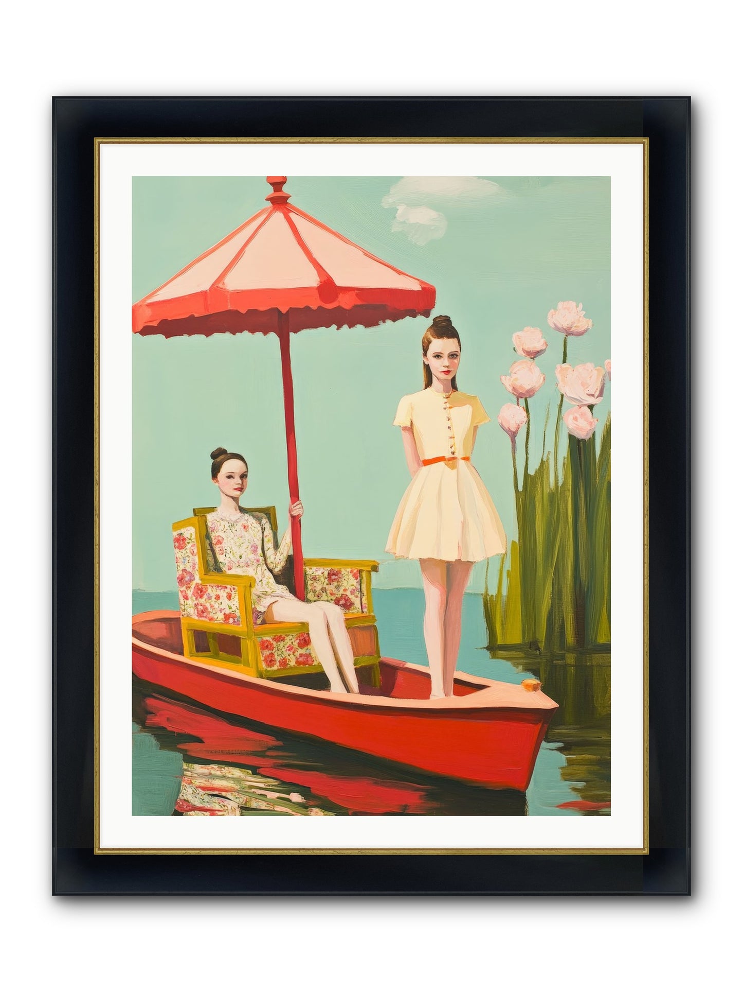 Beyond Tomorrow Framed Print - Wide Black w/Gold 30x40