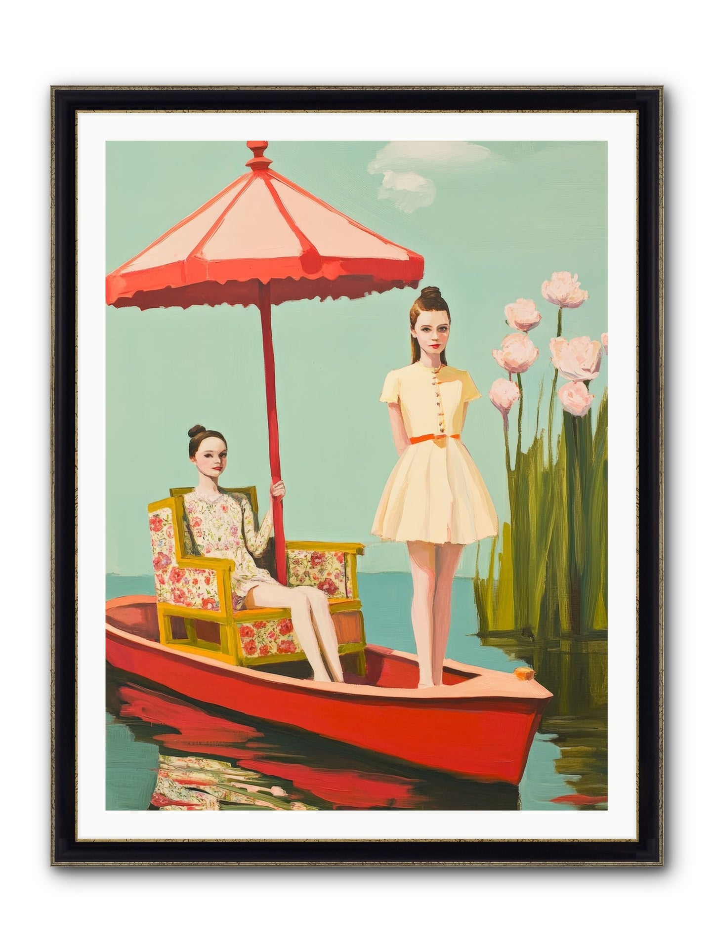 Beyond Tomorrow Framed Print - Black & Gold 36x48