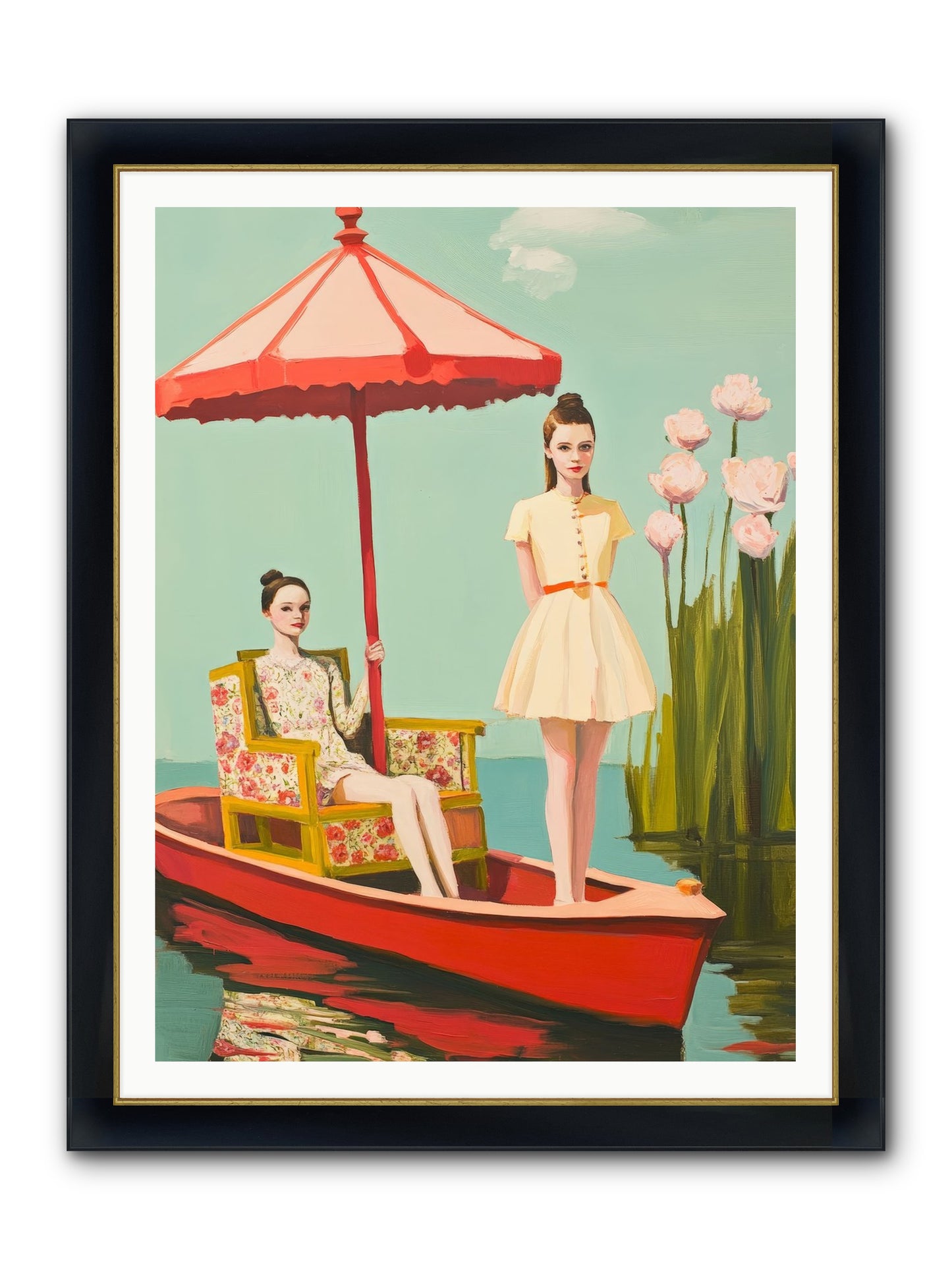 Beyond Tomorrow Framed Print - Wide Black w/Gold 36x48