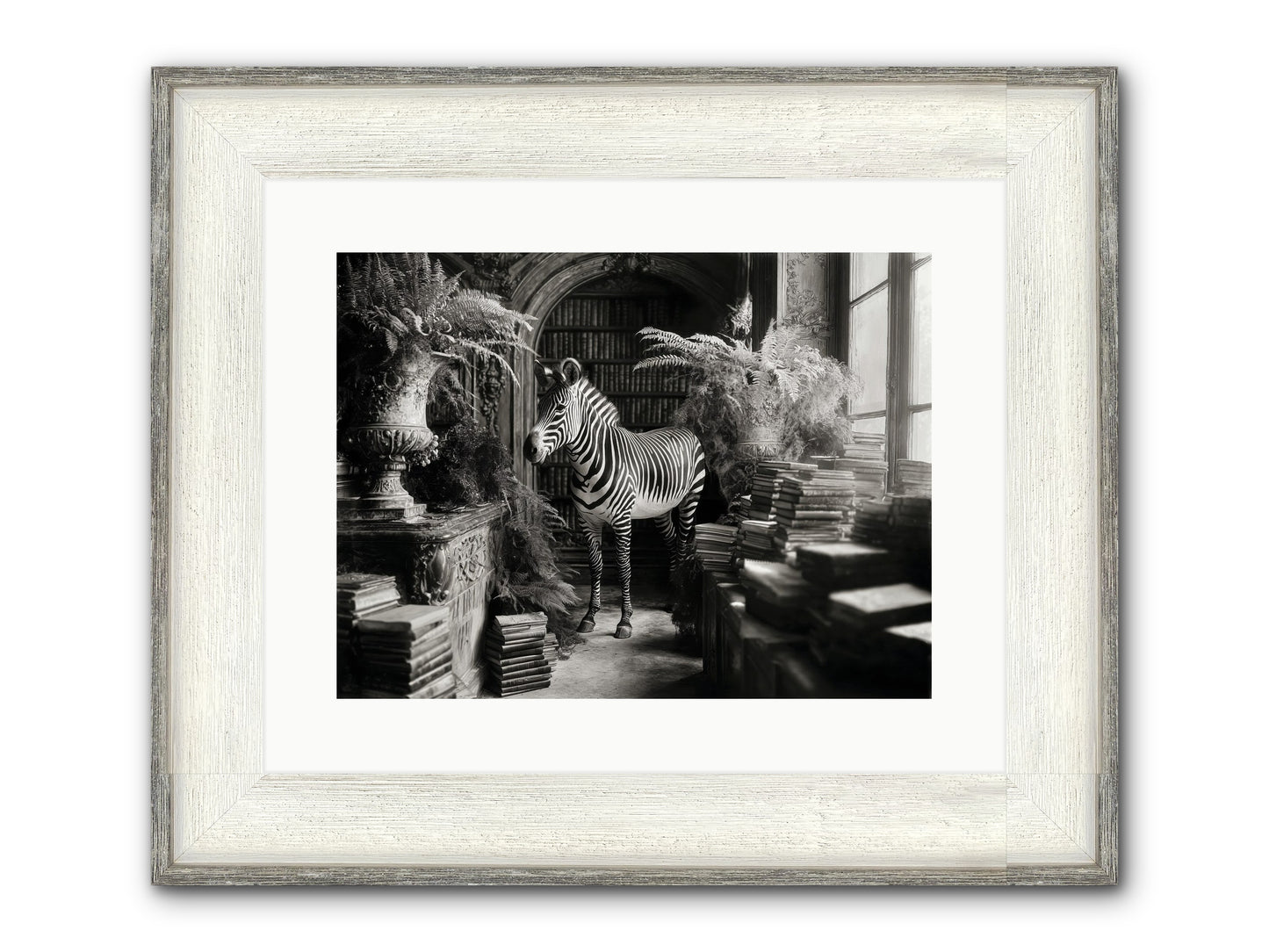 Bezique Framed Print - Driftwood White 16x12
