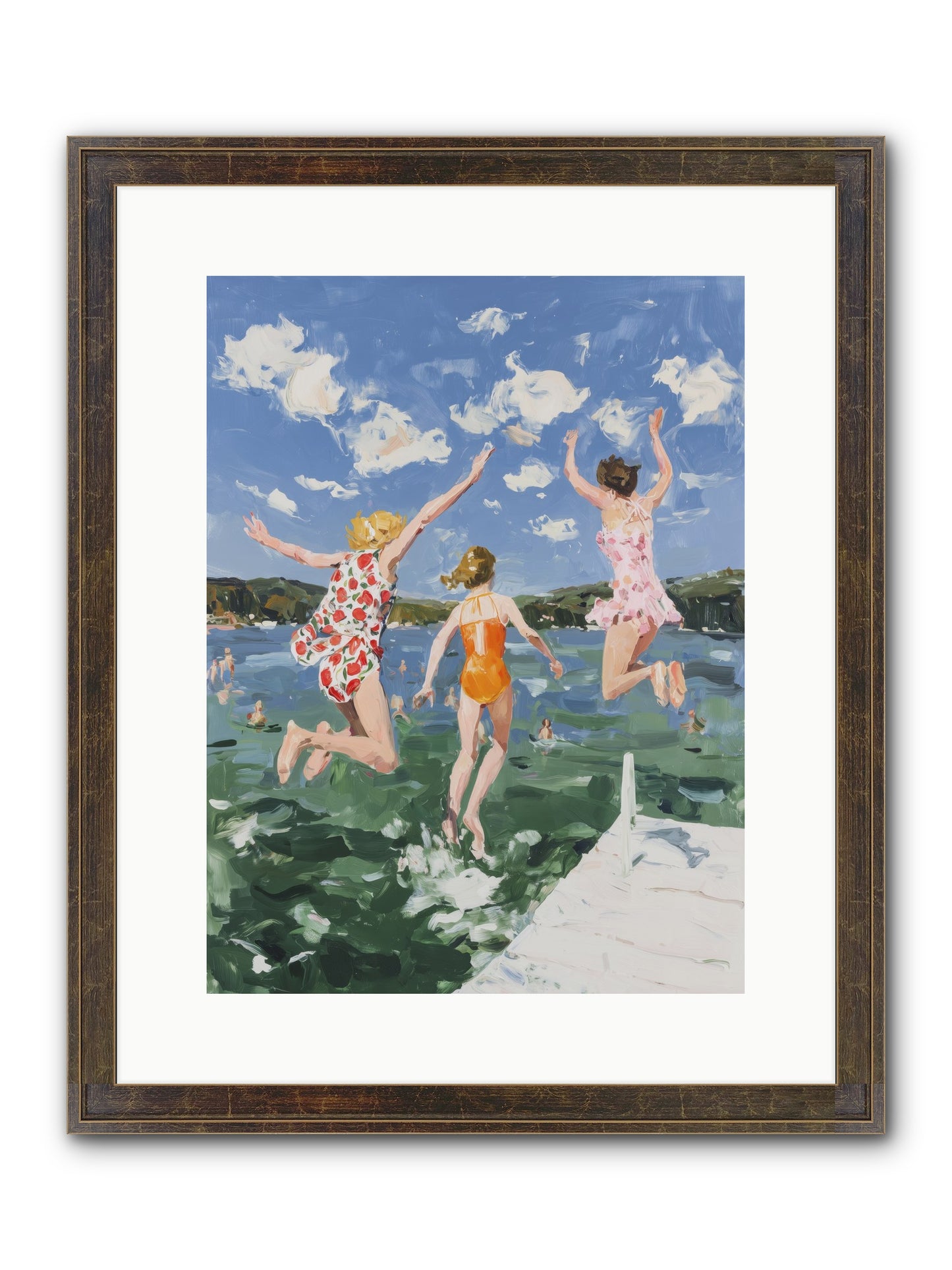 Big Splash Champions Framed Print - Slimwoods Black/Gold 12x16