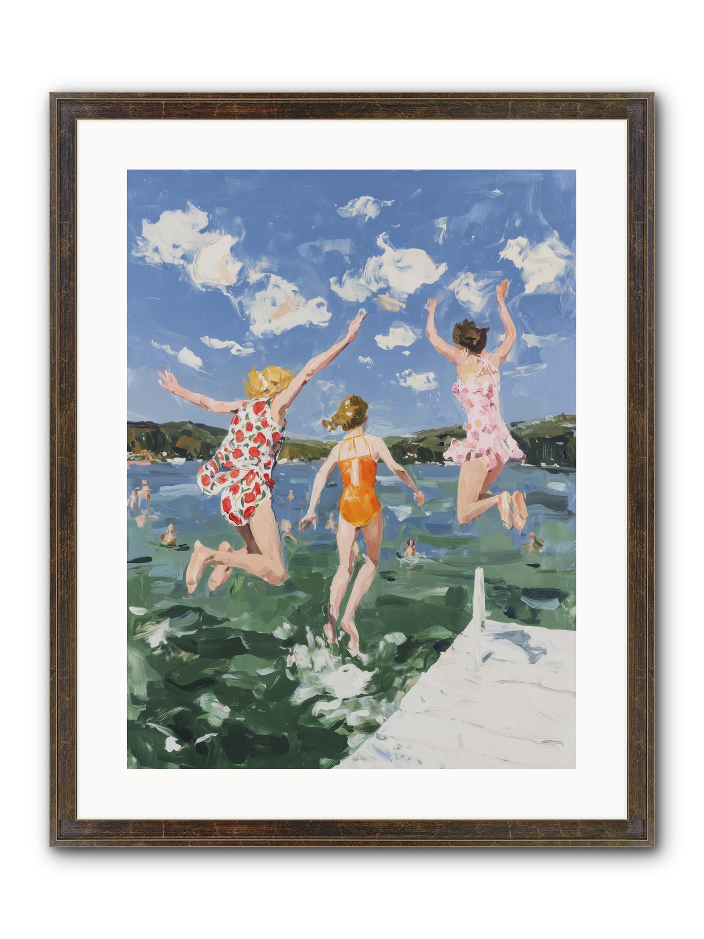 Big Splash Champions Framed Print - Slimwoods Black/Gold 18x24