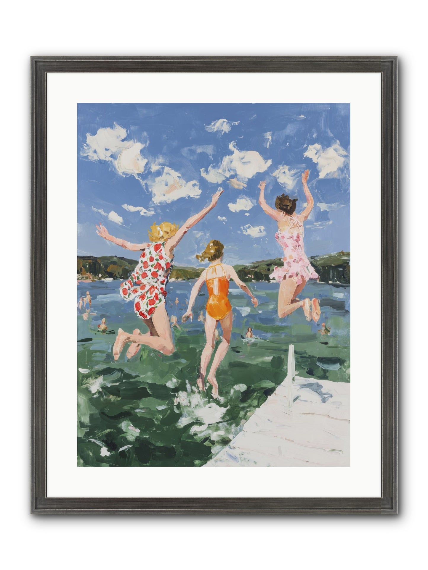 Big Splash Champions Framed Print - Slimwoods Black/Silver 18x24