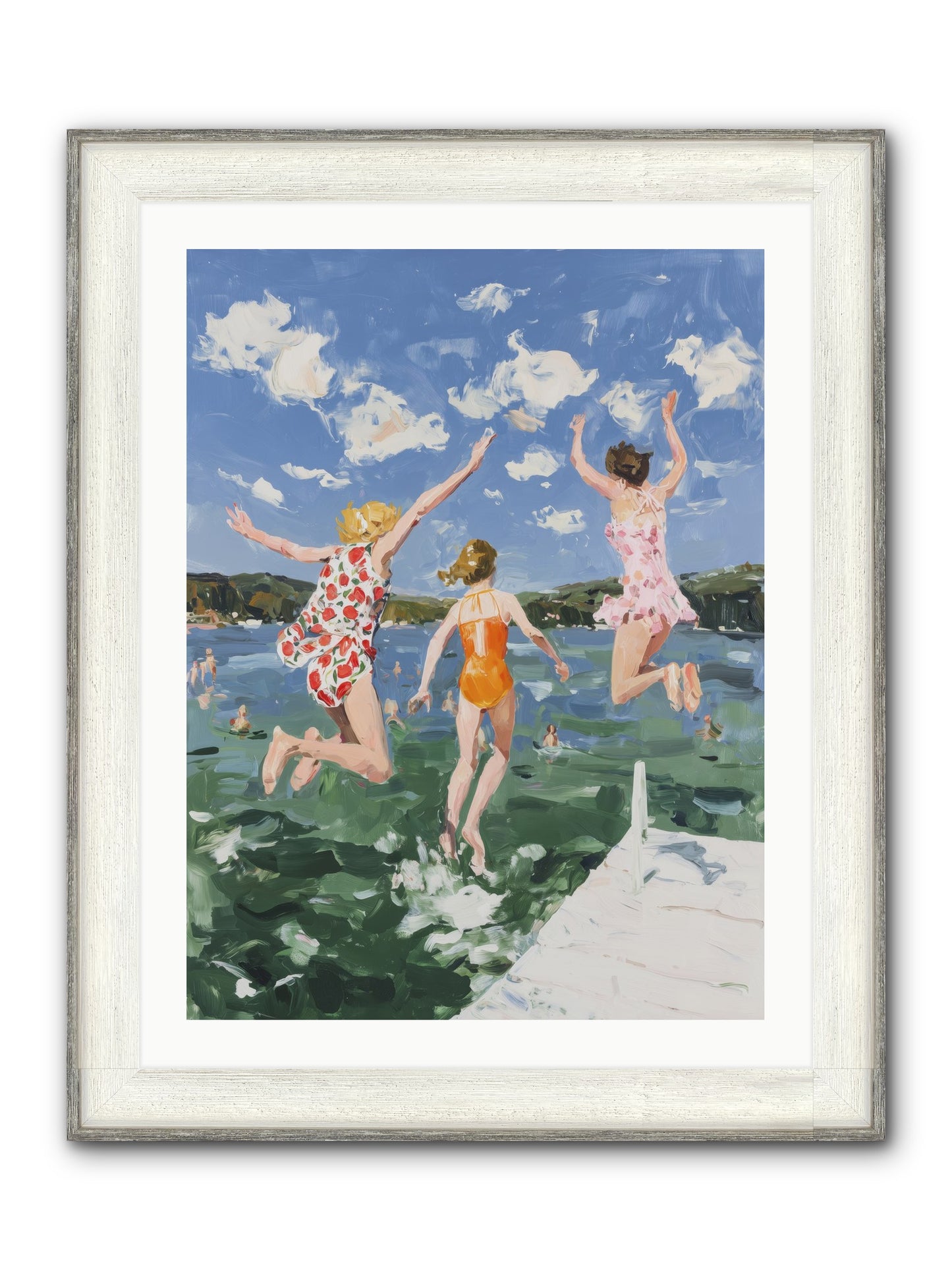 Big Splash Champions Framed Print - Driftwood White 24x32