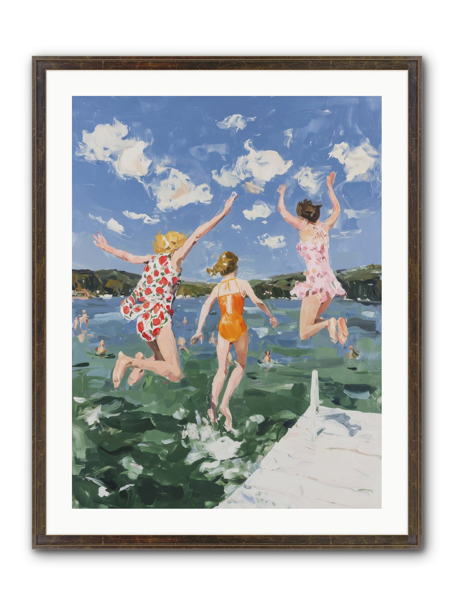 Big Splash Champions Framed Print - Slimwoods Black/Gold 24x32