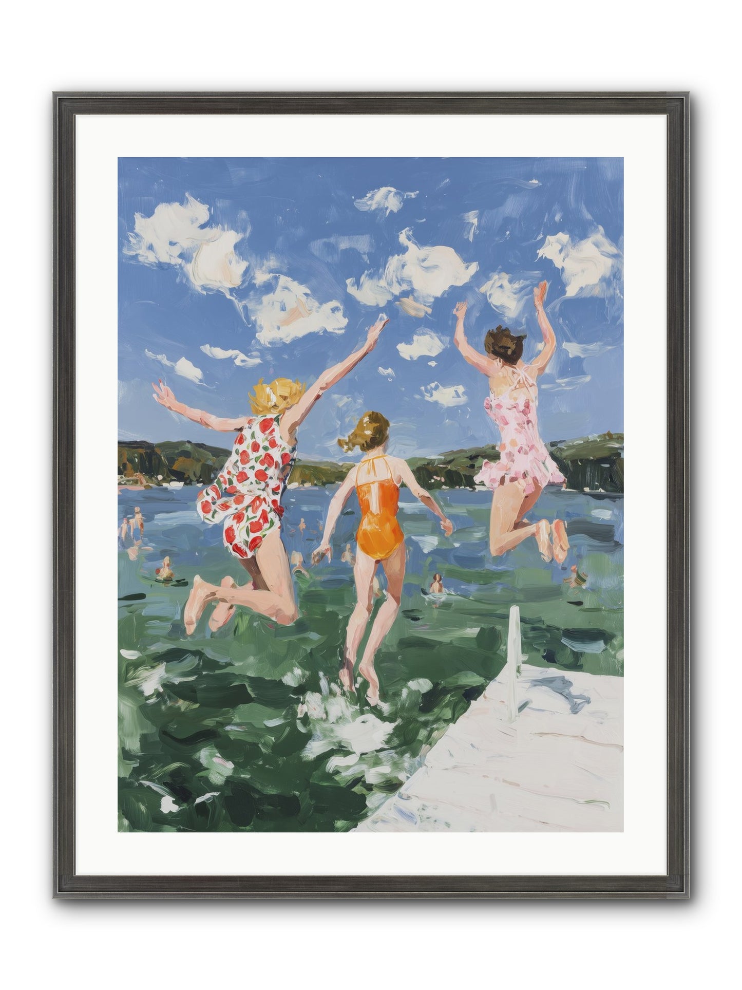 Big Splash Champions Framed Print - Slimwoods Black/Silver 24x32