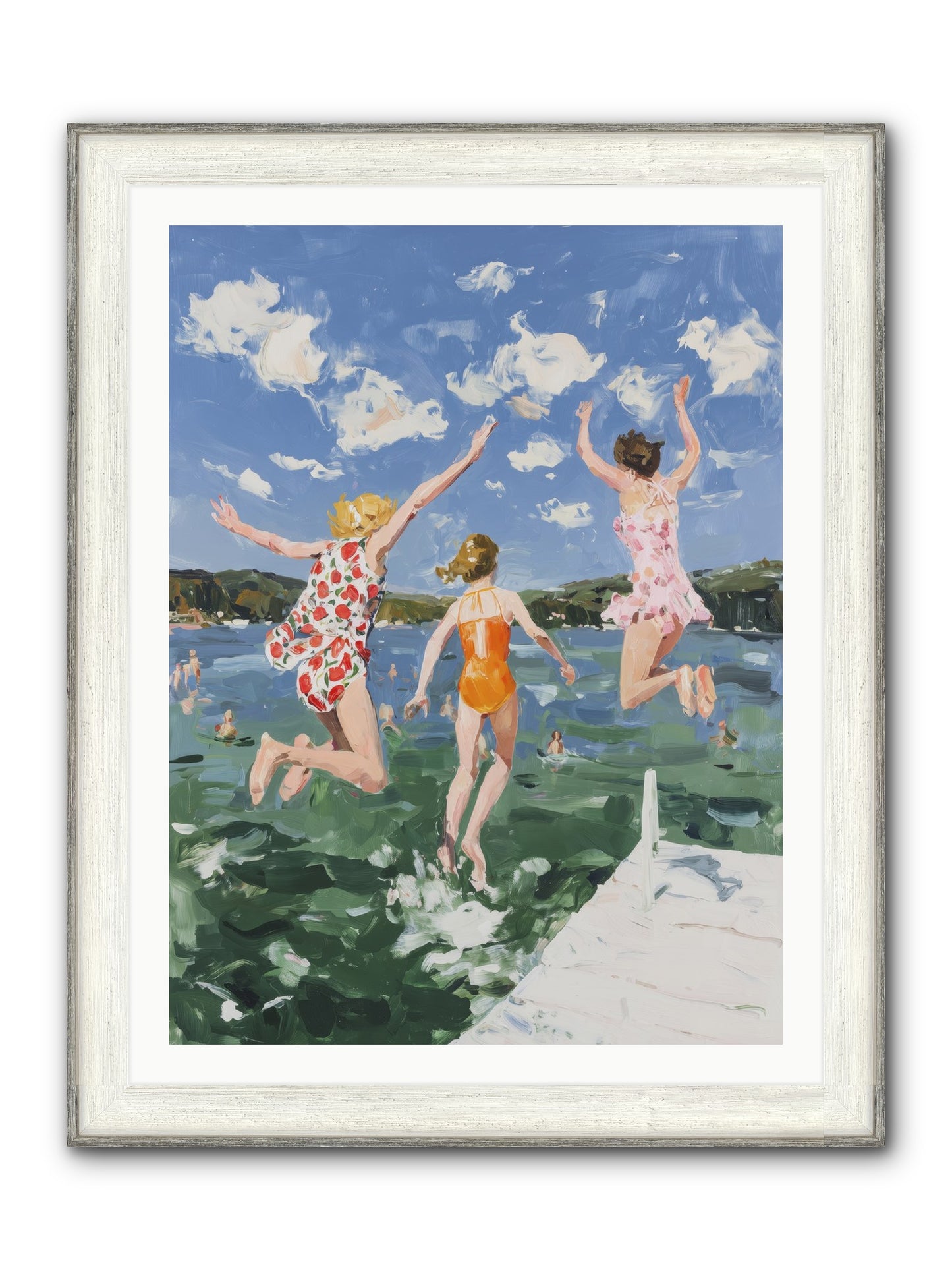 Big Splash Champions Framed Print - Driftwood White 30x40