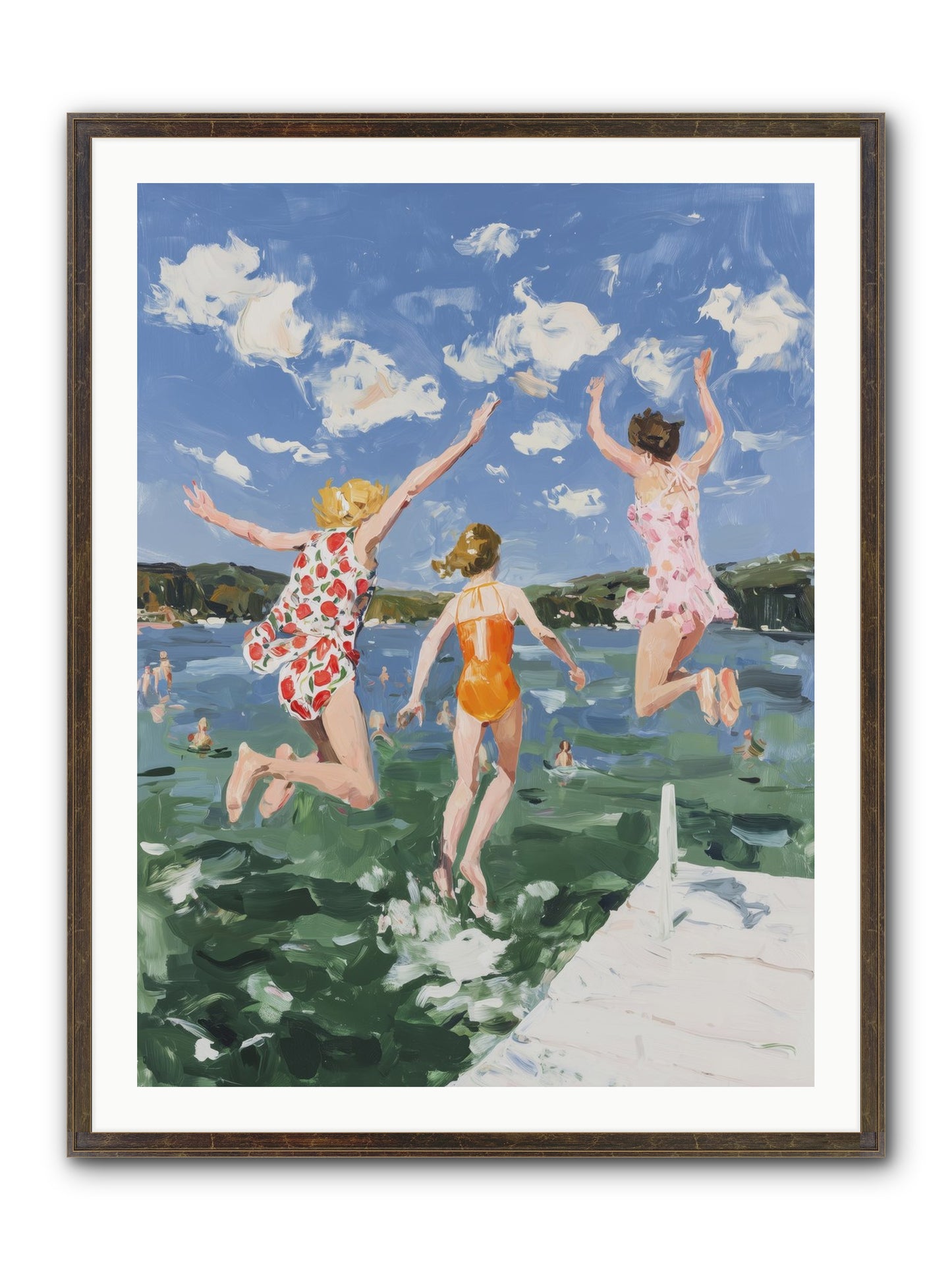 Big Splash Champions Framed Print - Slimwoods Black/Gold 30x40
