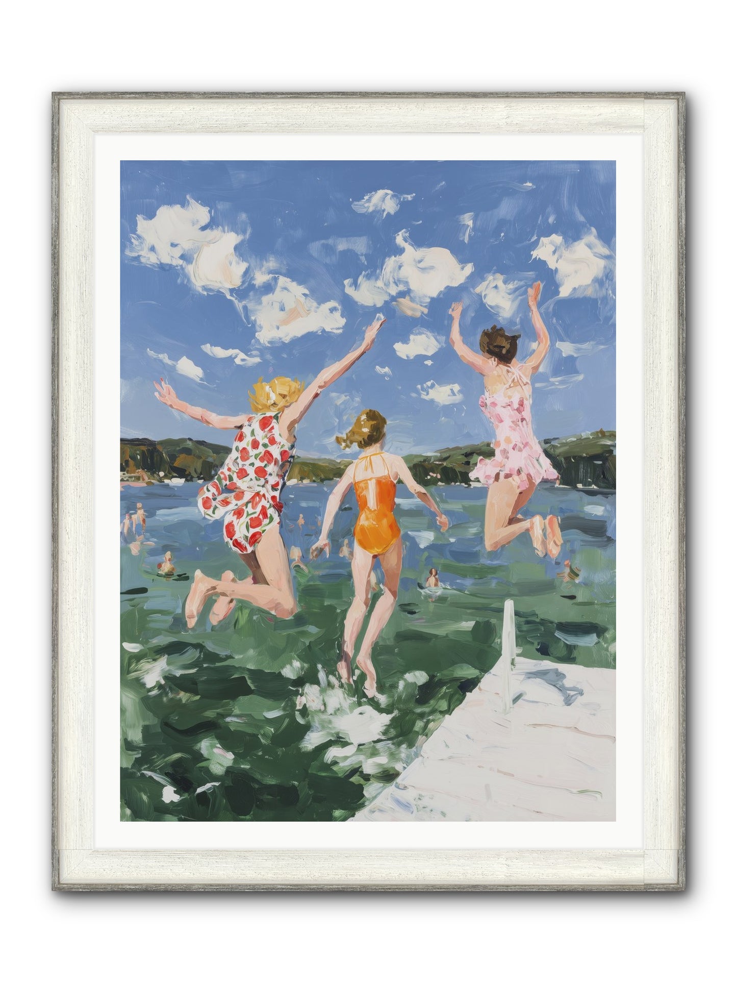 Big Splash Champions Framed Print - Driftwood White 36x48