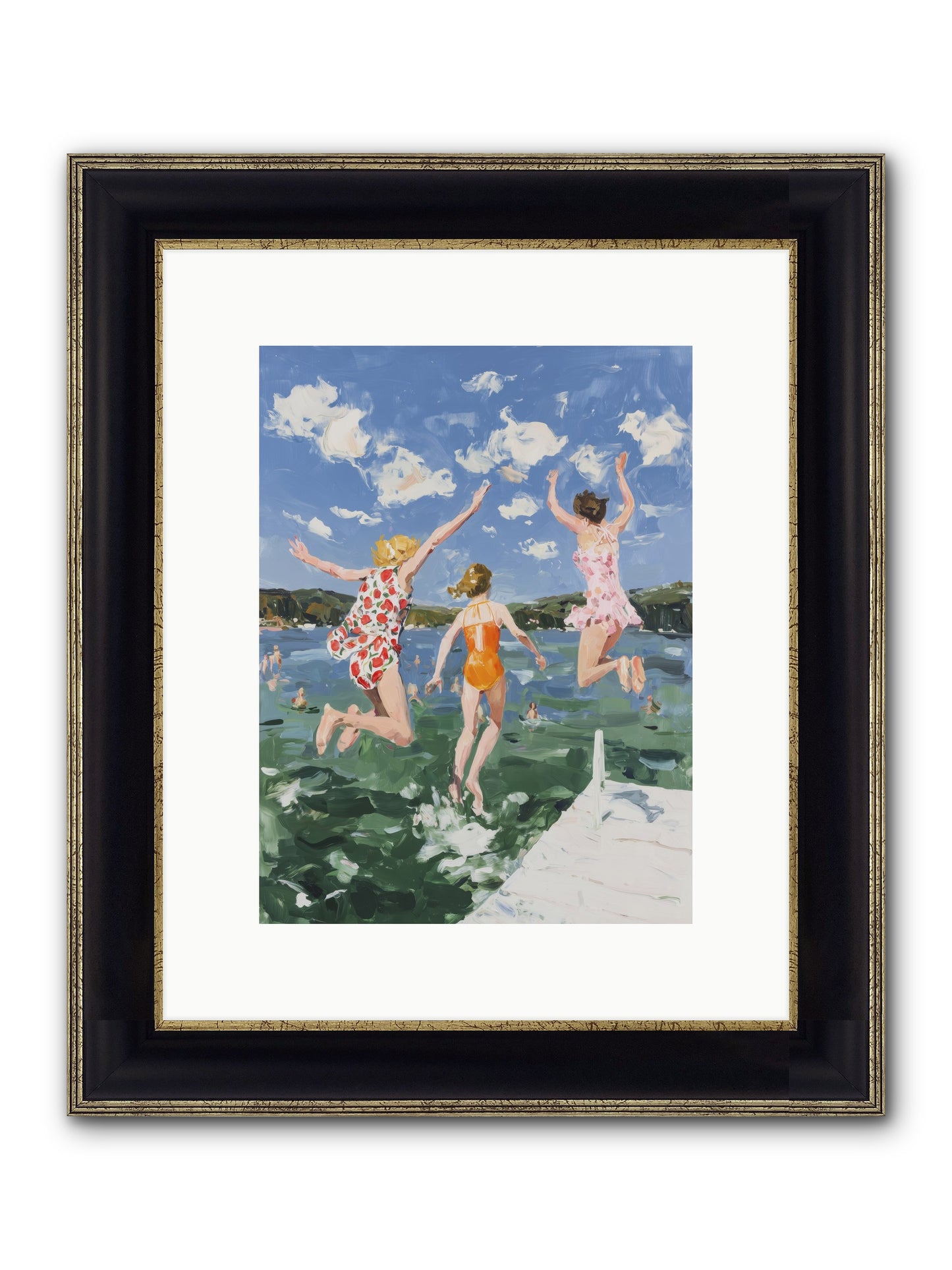 Big Splash Champions Framed Print - Black & Gold 9x12