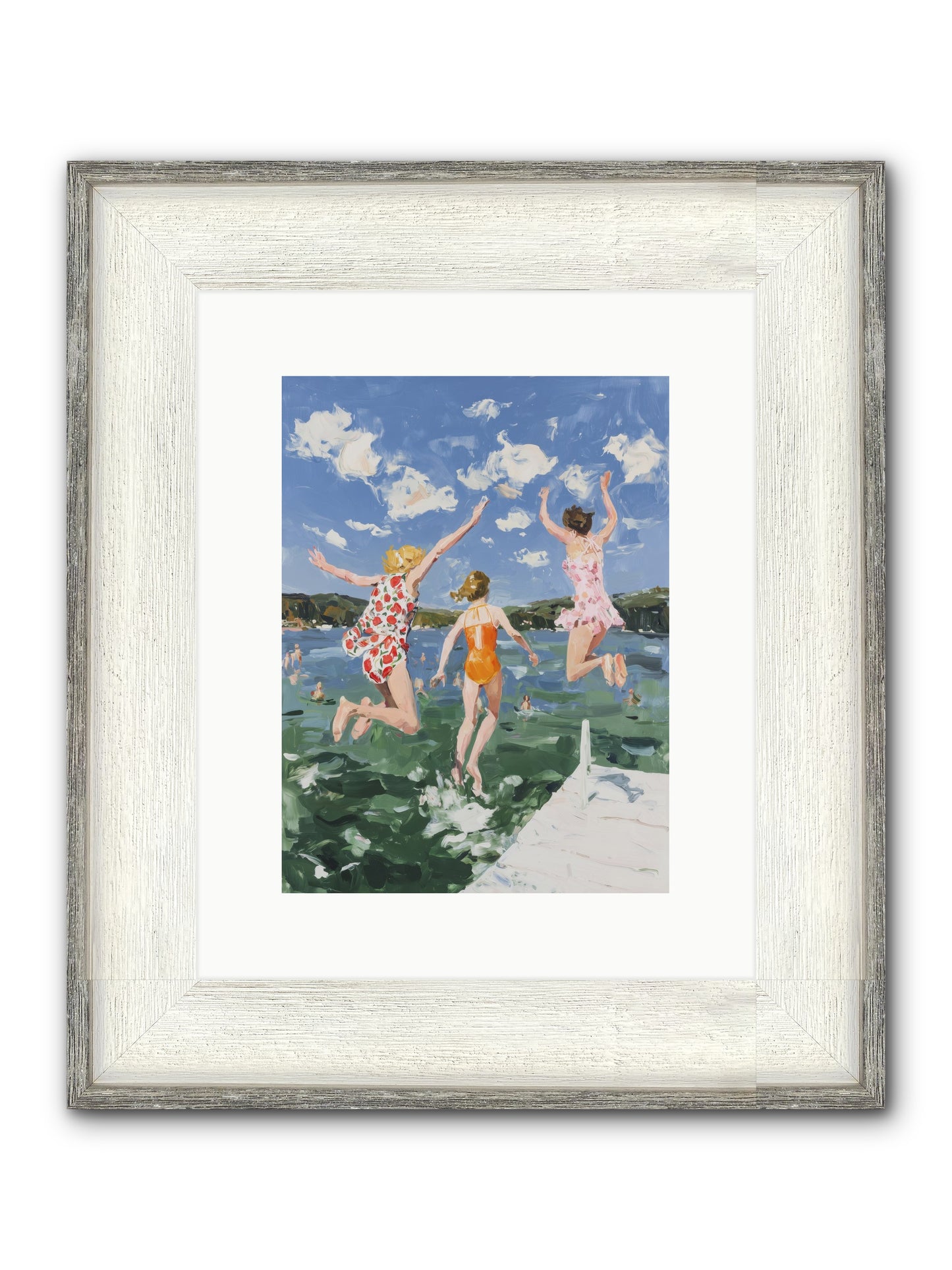 Big Splash Champions Framed Print - Driftwood White 9x12
