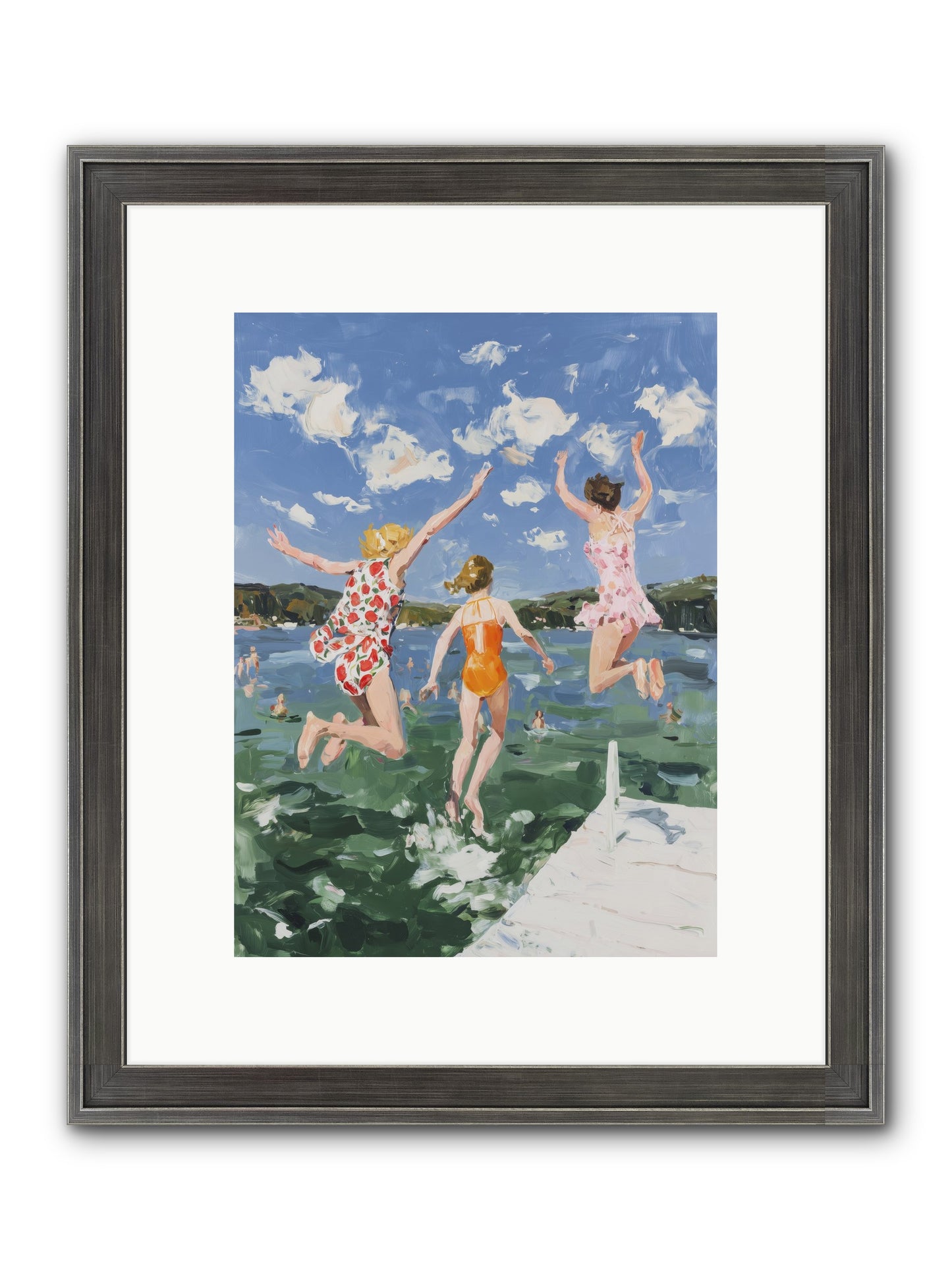 Big Splash Champions Framed Print - Slimwoods Black/Silver 9x12