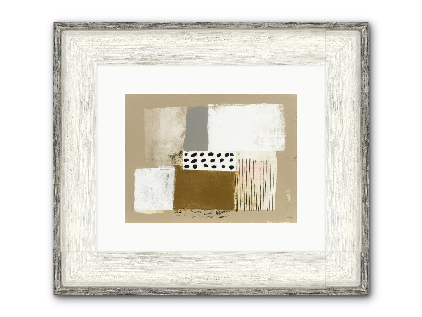Birch Wisp Framed Print - Driftwood White 12x9